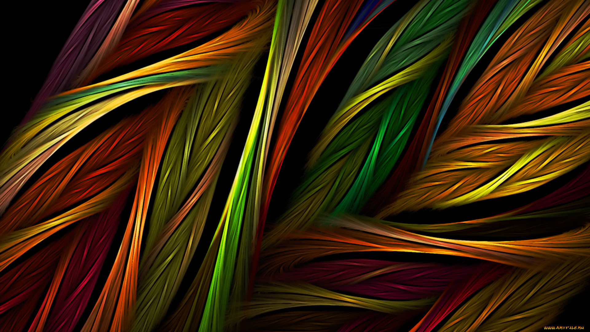 3д, графика, fractal, фракталы, изгиби, линии, узор, цвета, фон