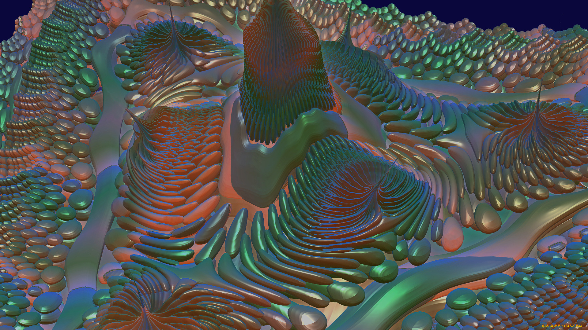 3д, графика, fractal, фракталы, узор, цвета, фон