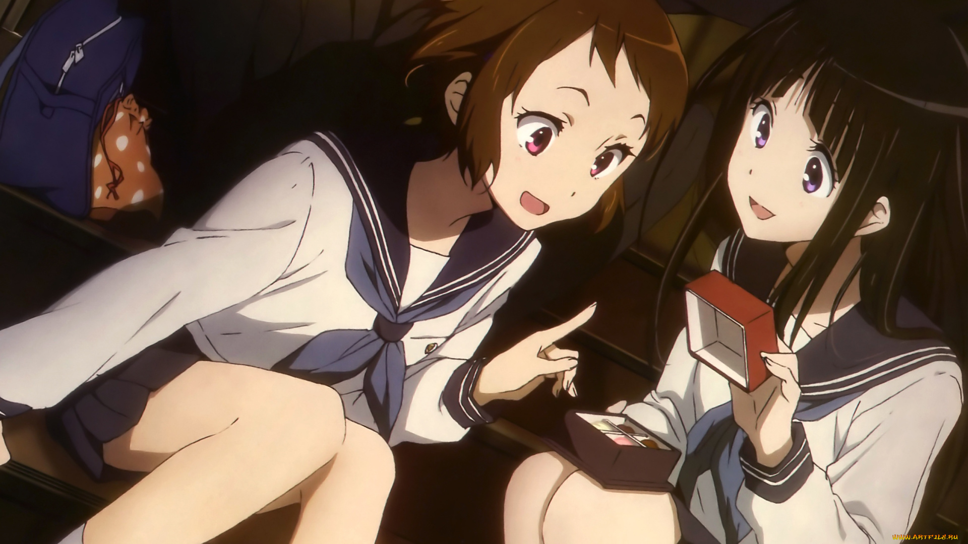 аниме, hyouka, fruit, ice