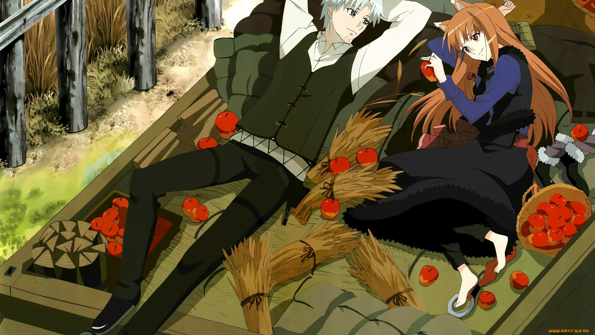 аниме, spice, and, wolf, парень, волчица, и, пряности, хоро, холо, craft, lawrence, крафт, лоурэнс