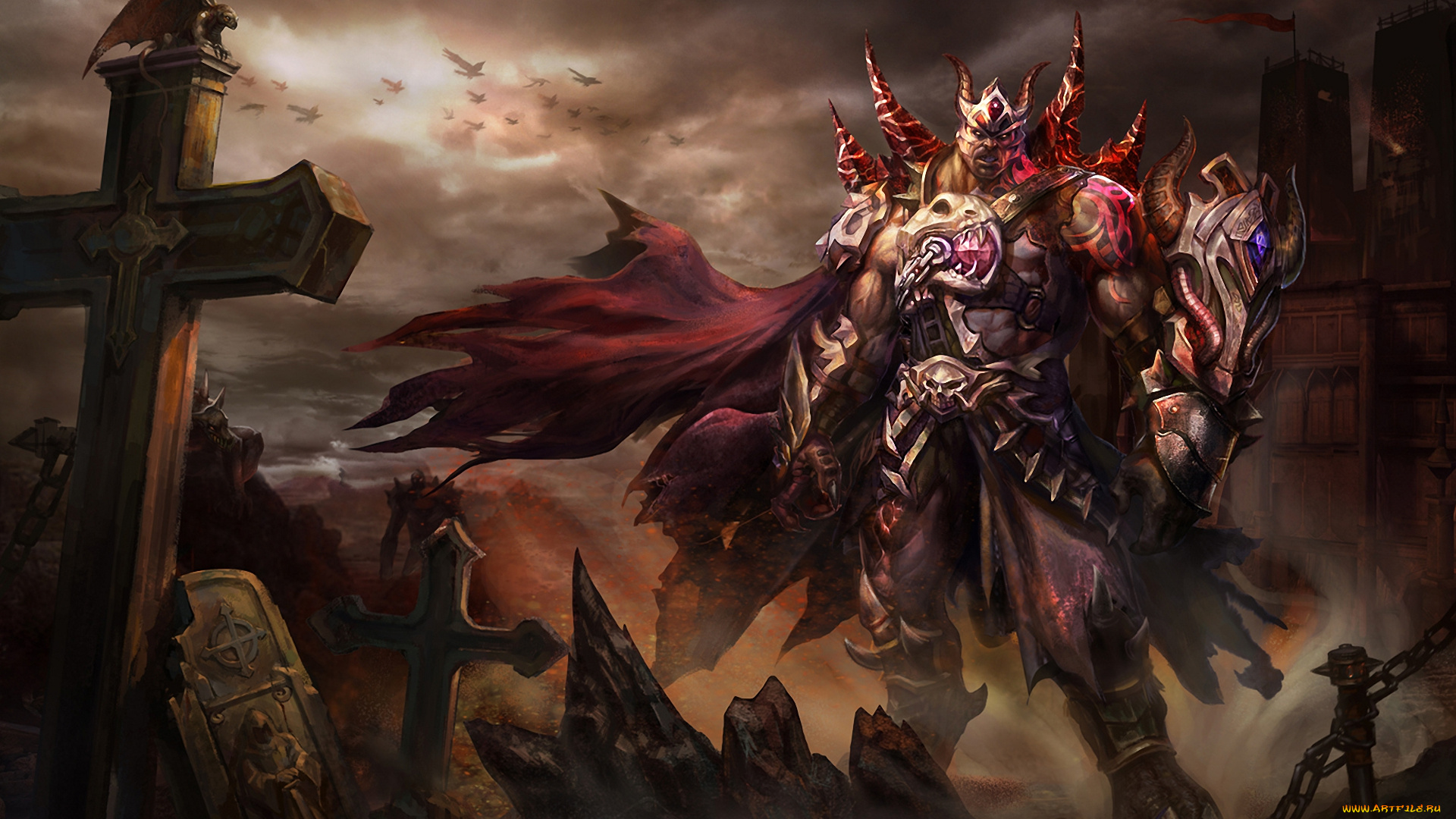 фэнтези, демоны, кладбище