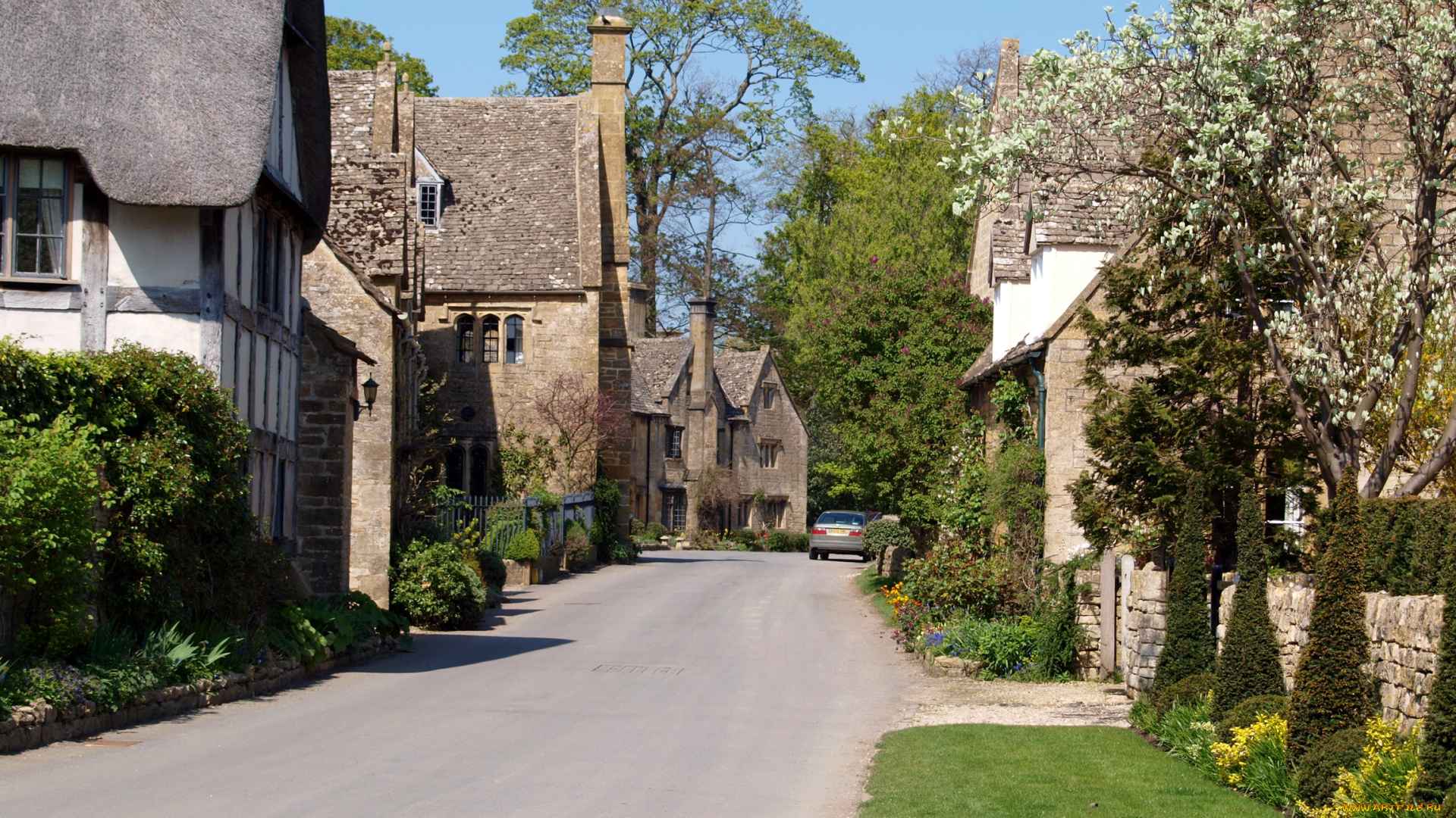 города, улицы, площади, набережные, великобритания, глостершир, стантон