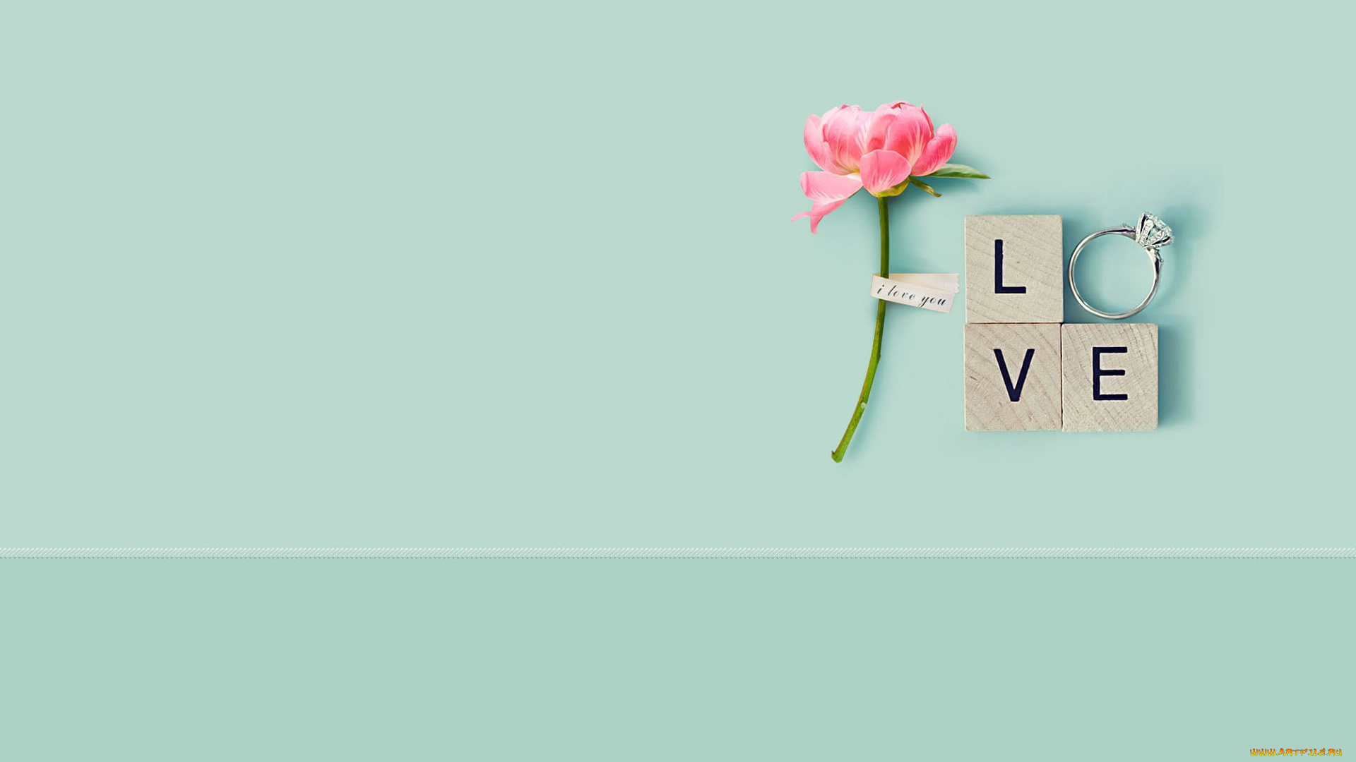 праздничные, день, св, валентина, сердечки, любовь, кубики, цветок, кольцо