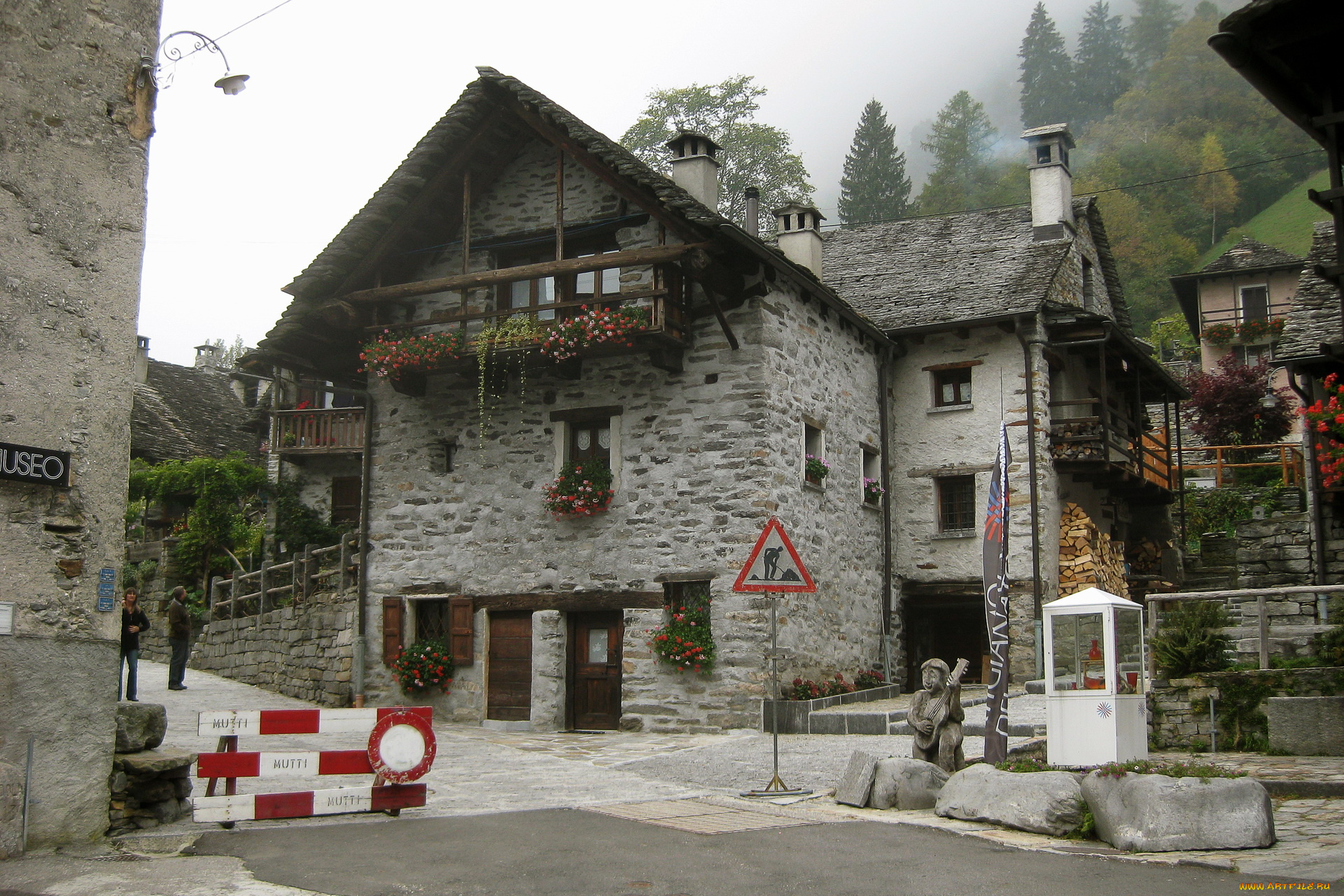 города, здания, дома, switzerland, ticino, sonogno