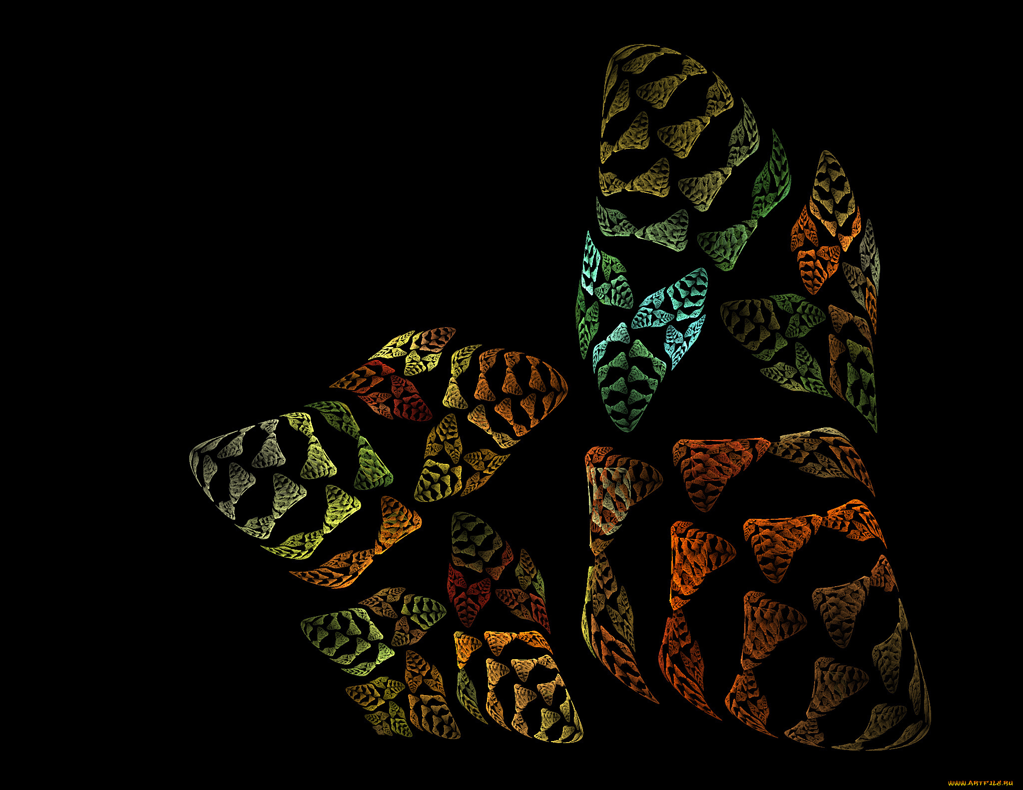 3д, графика, fractal, фракталы, фон, цвета, узор