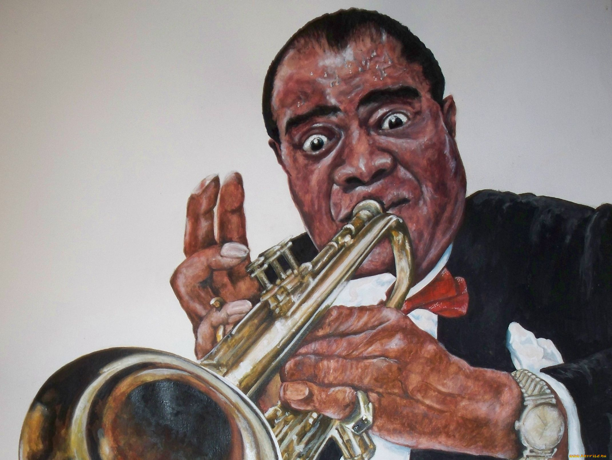 louis, armstrong, рисованные, люди, джаз, трубач