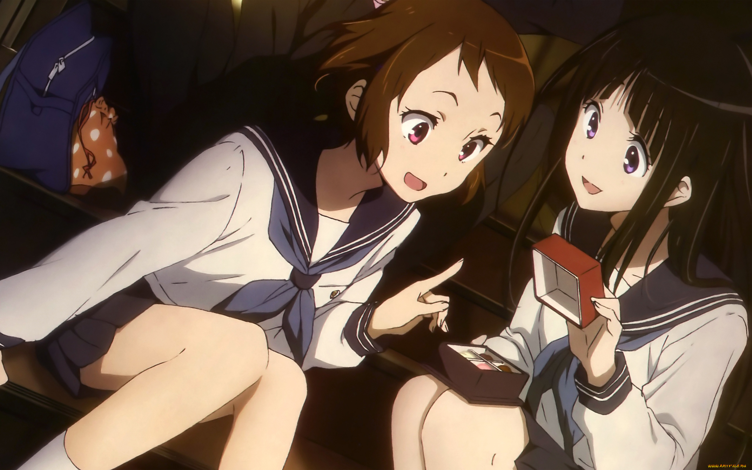 аниме, hyouka, fruit, ice