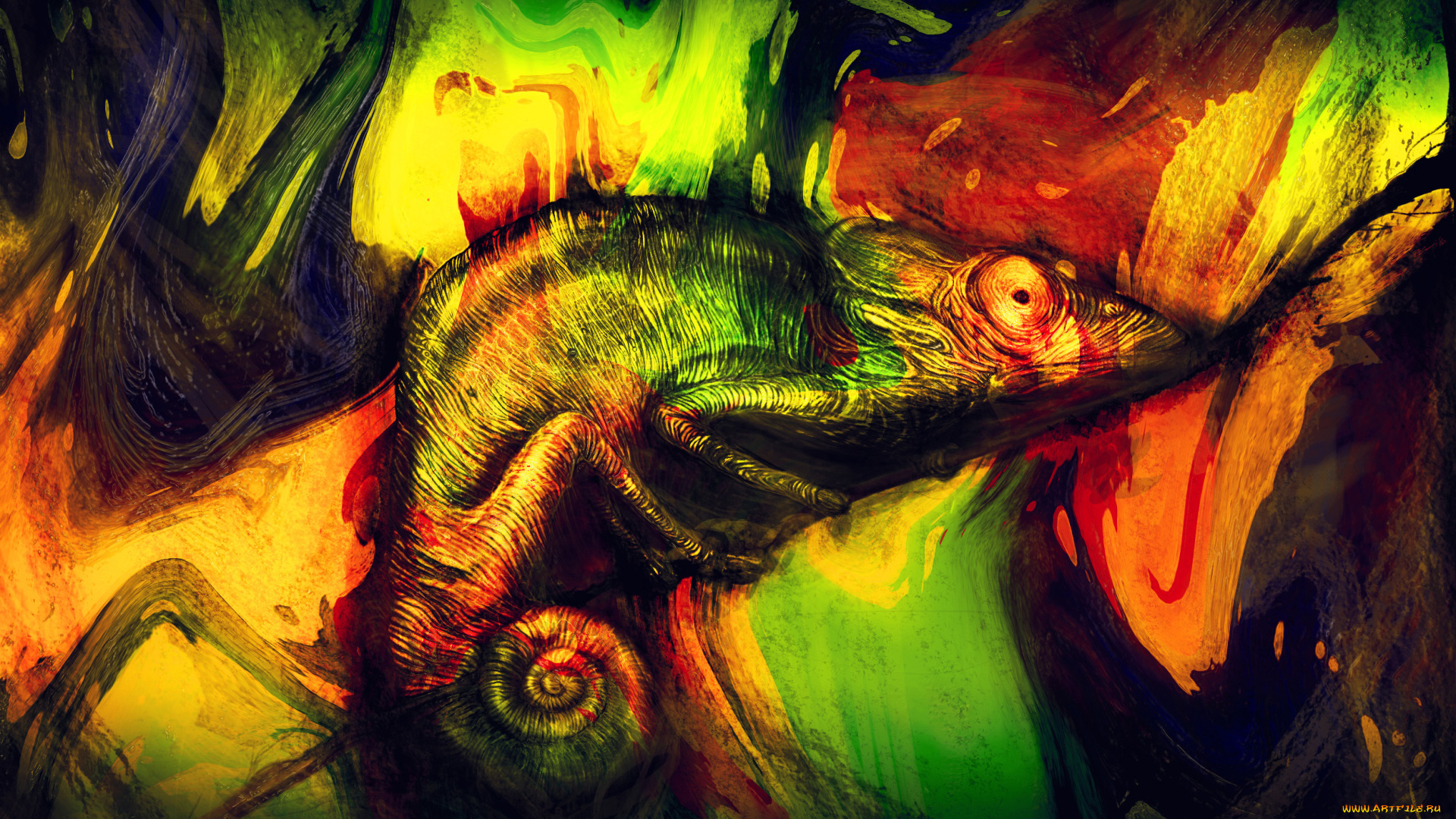 фэнтези, существа, краски