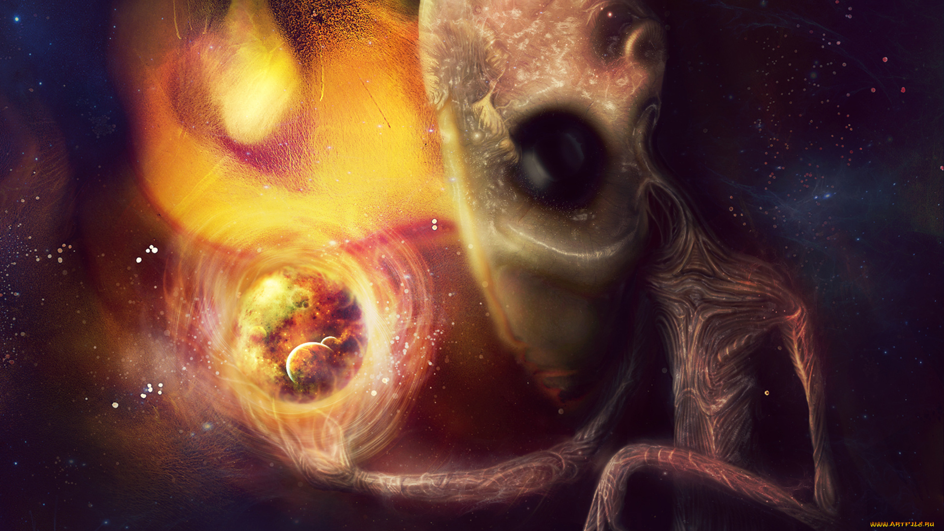 фэнтези, существа, лапы, глаза