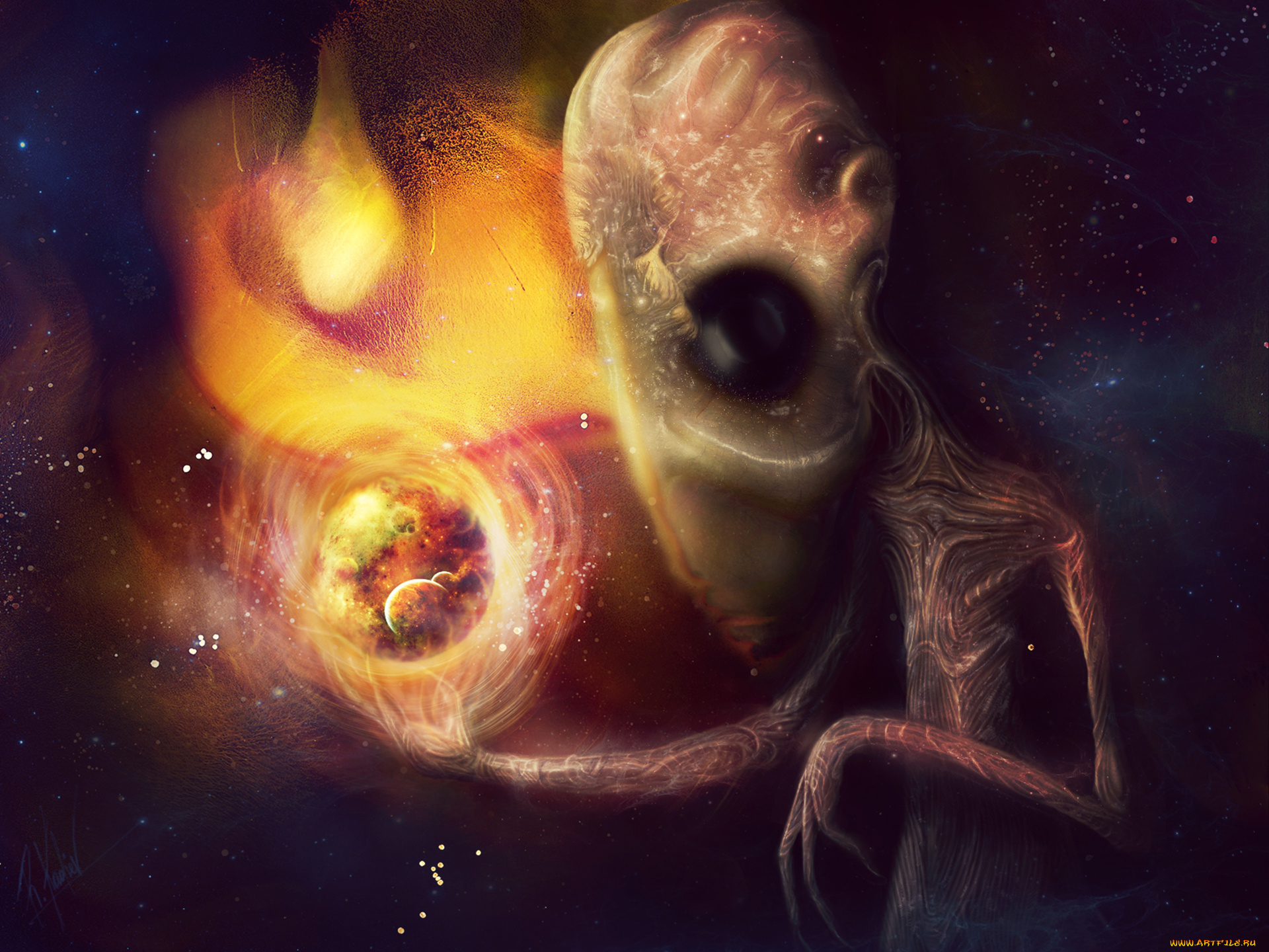 фэнтези, существа, лапы, глаза