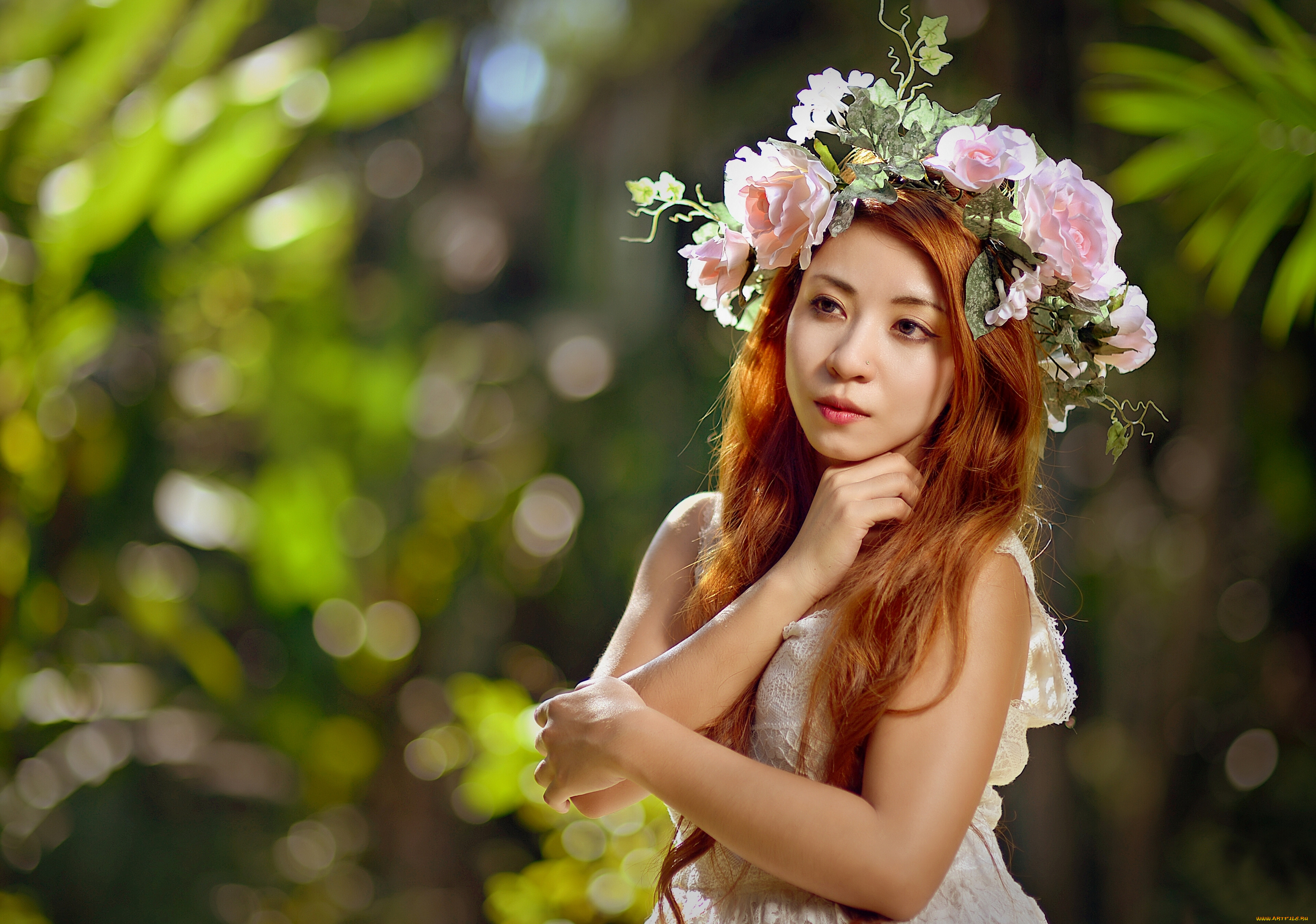 -Unsort, Азиатки, девушки, unsort, азиатки, венок