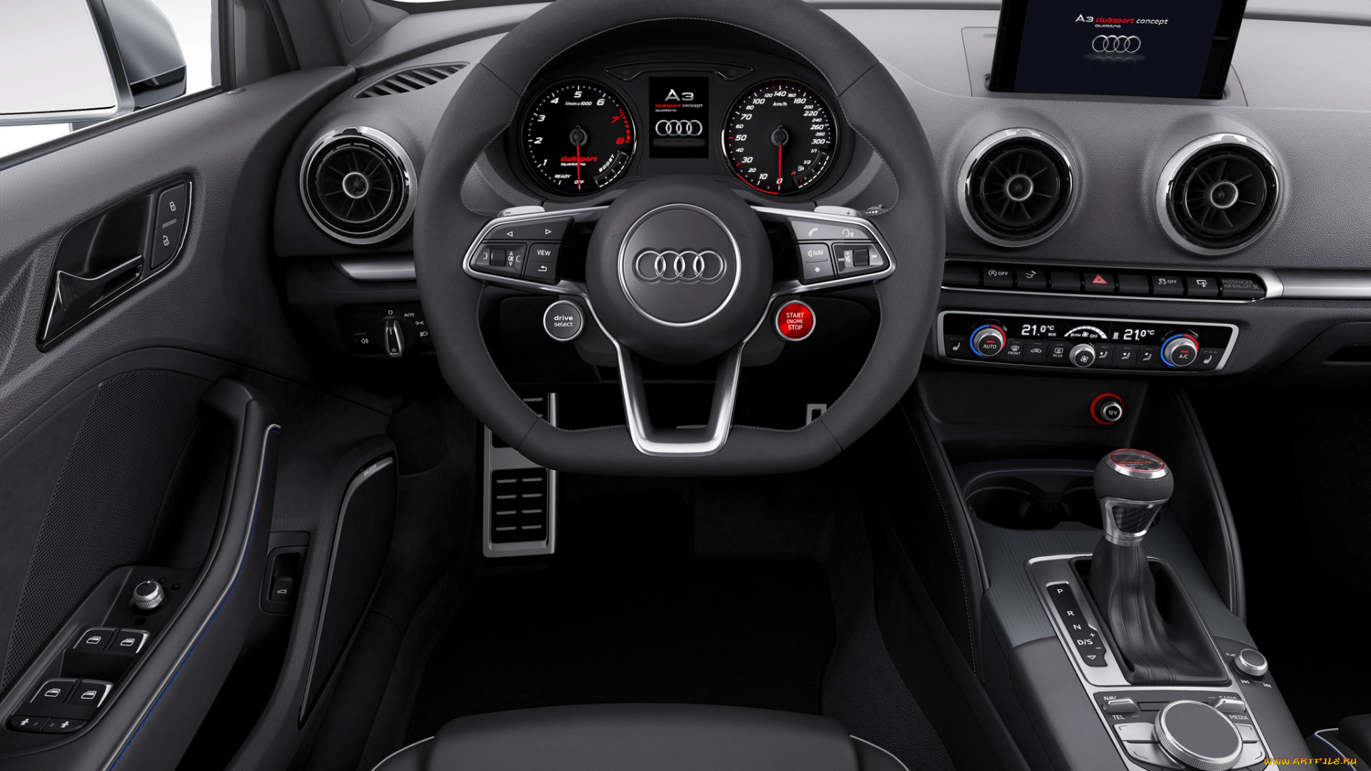 автомобили, спидометры, торпедо, audi, concept, quattro, 2014, clubsport, a3