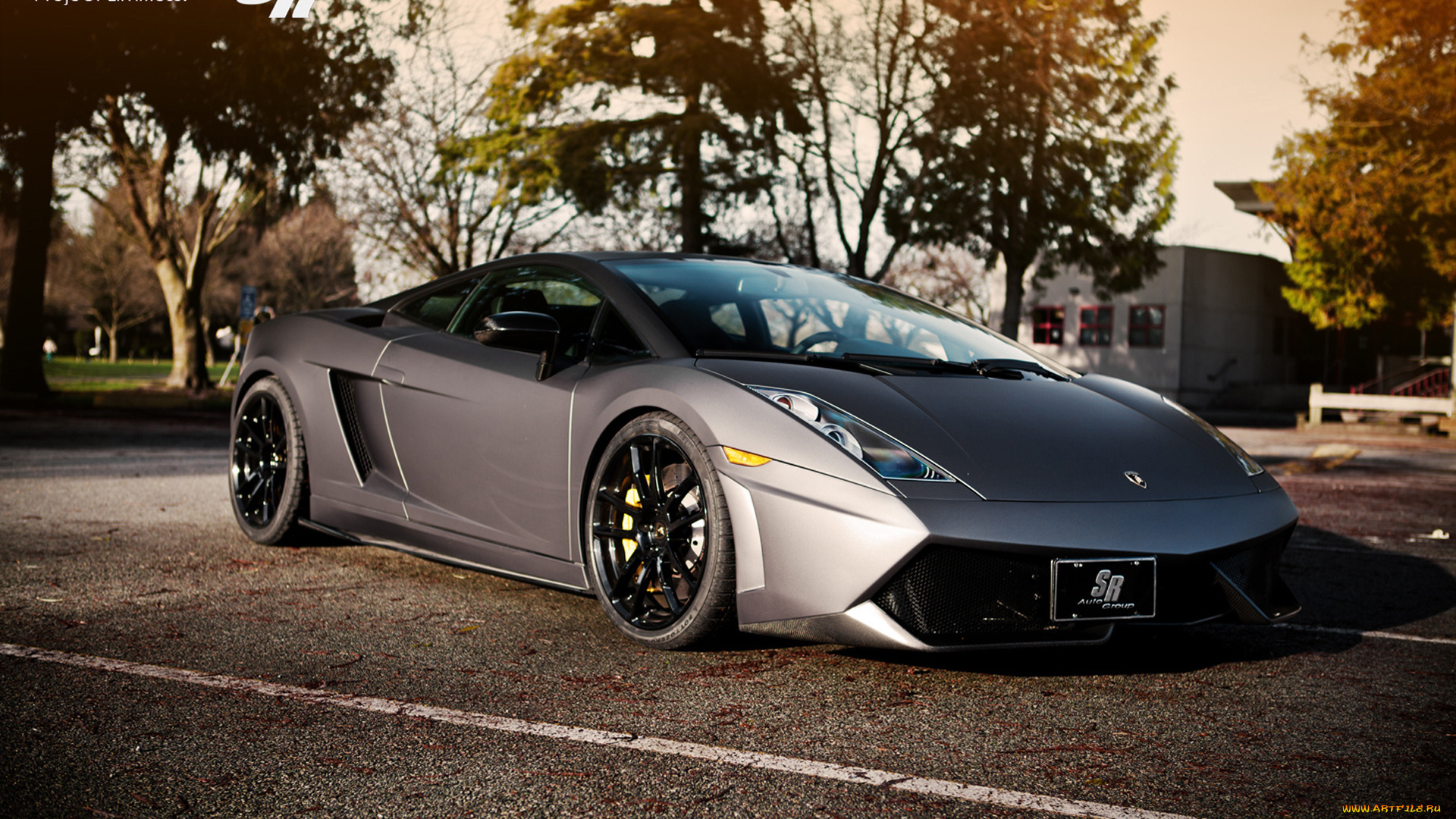 lamborghini, автомобили, серый, город