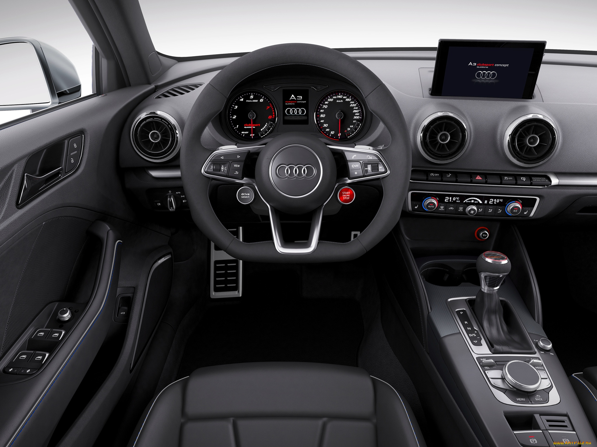 автомобили, спидометры, торпедо, audi, concept, quattro, 2014, clubsport, a3
