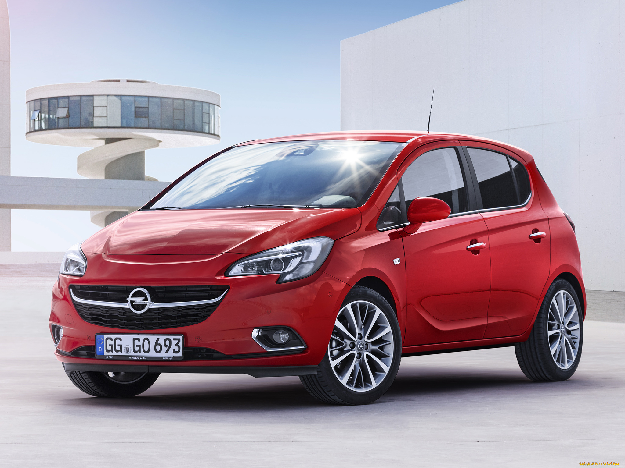 автомобили, opel, 2014г, 5-door, corsa, красный