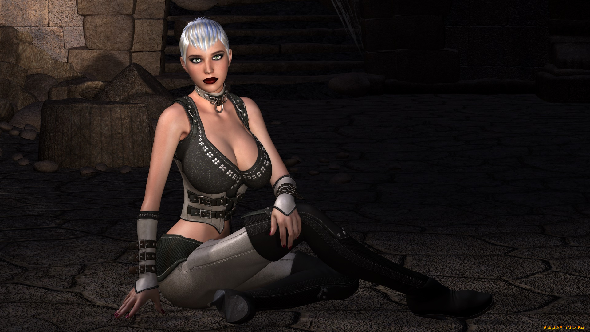 3д, графика, люди, , people, девушка, взгляд, фон