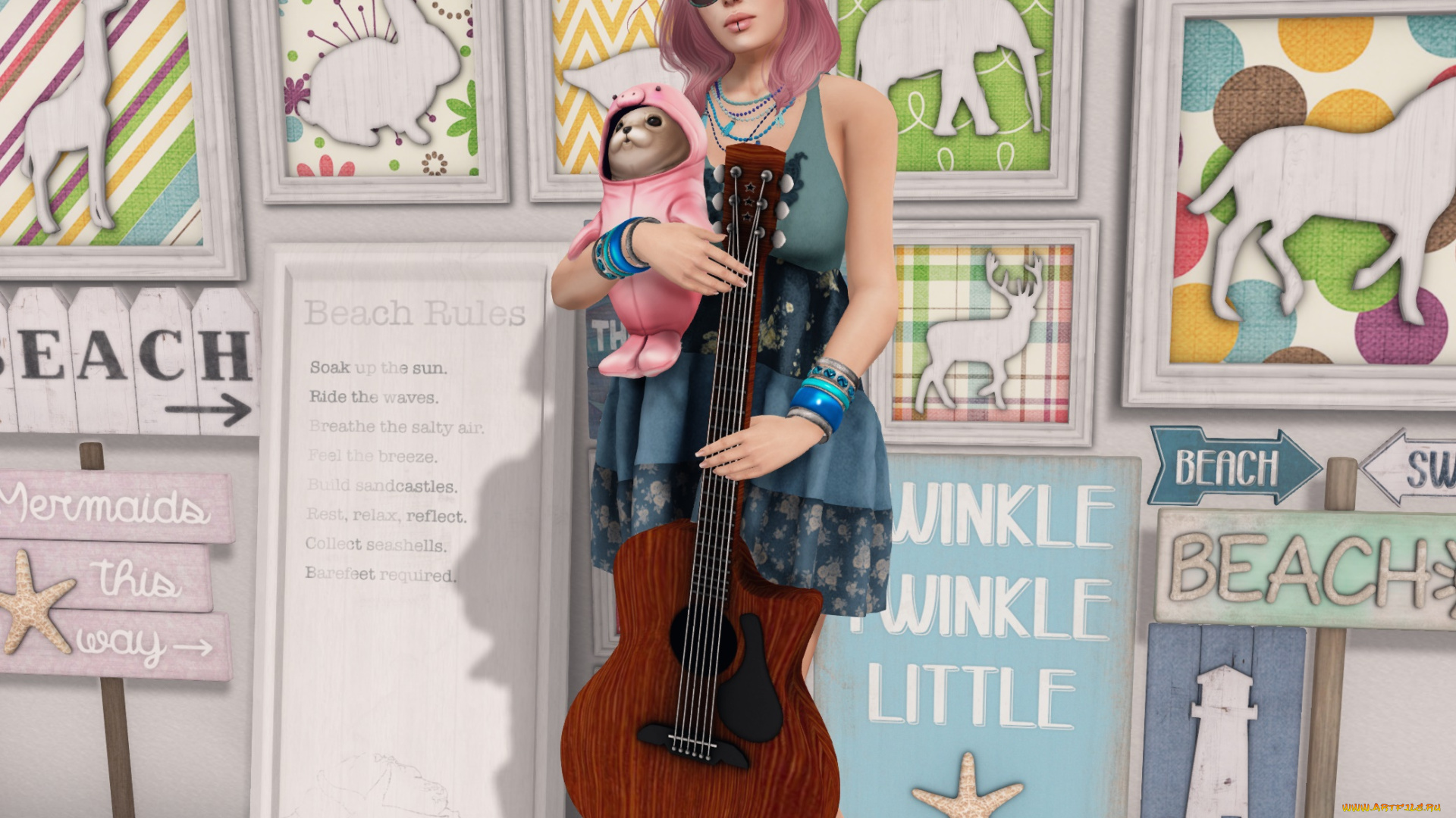 3д, графика, люди, , people, интерьер, фон, взгляд, девушка