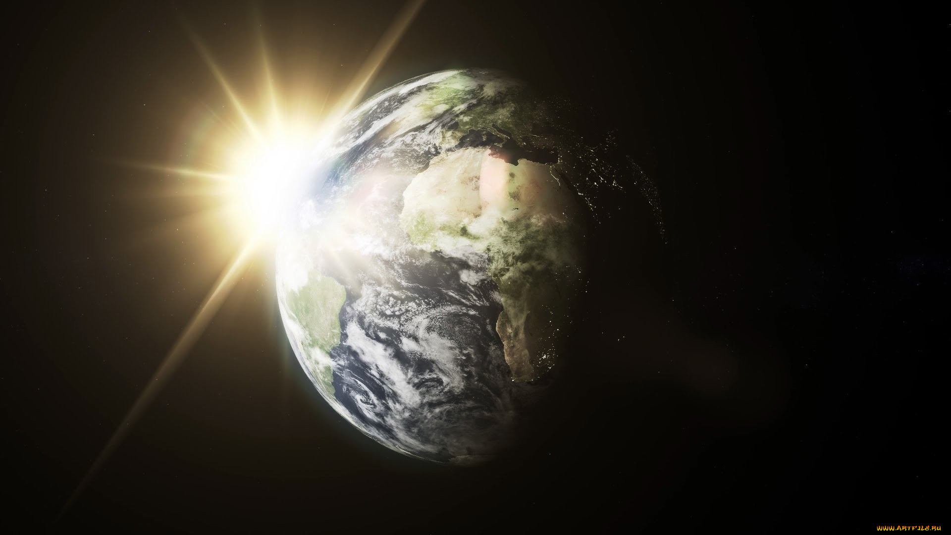 космос, земля, планета, солнце