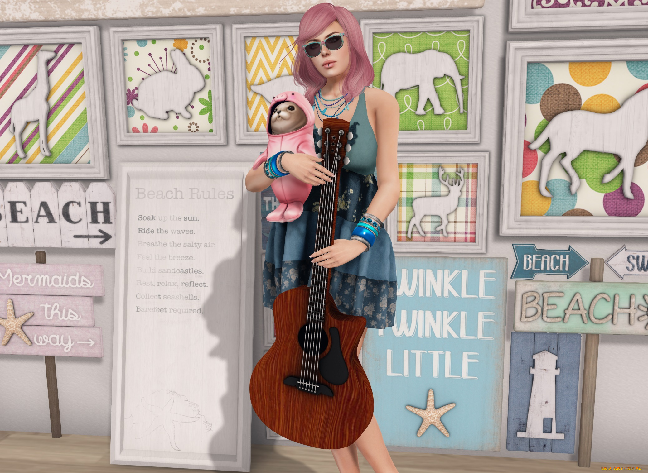 3д, графика, люди, , people, интерьер, фон, взгляд, девушка