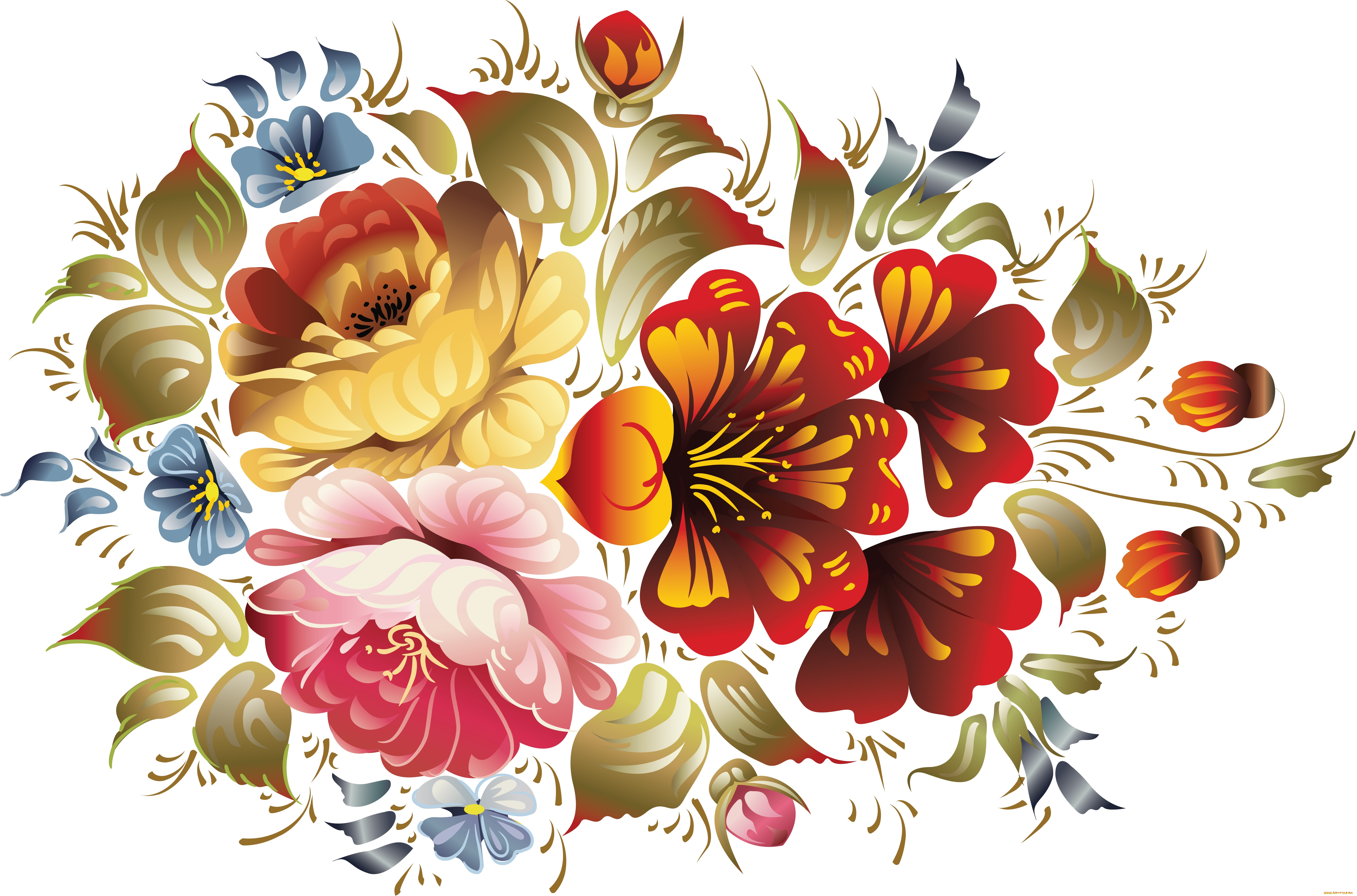 векторная, графика, цветы, , flowers, цветы, лепестки, фон