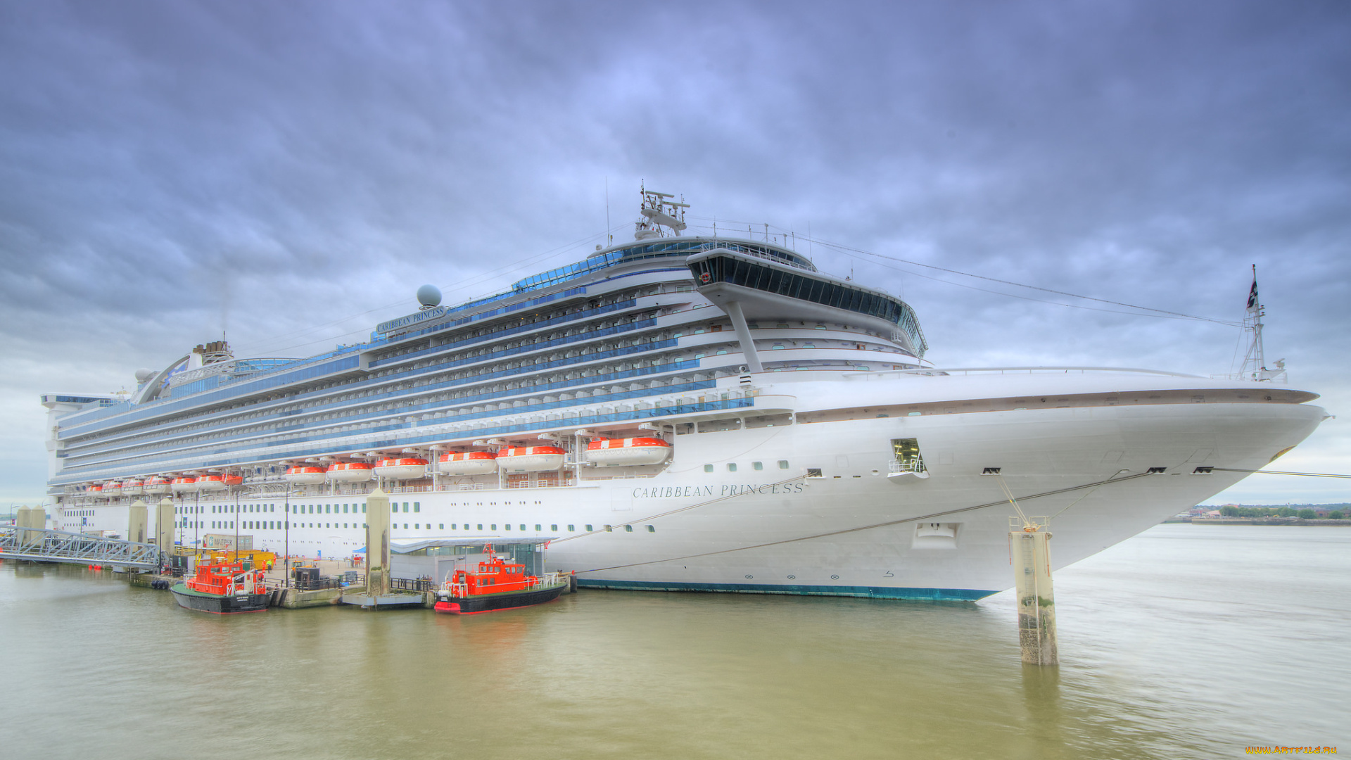 caribbean, princess, in, liverpool, корабли, лайнеры, порт, лайнер, круиз