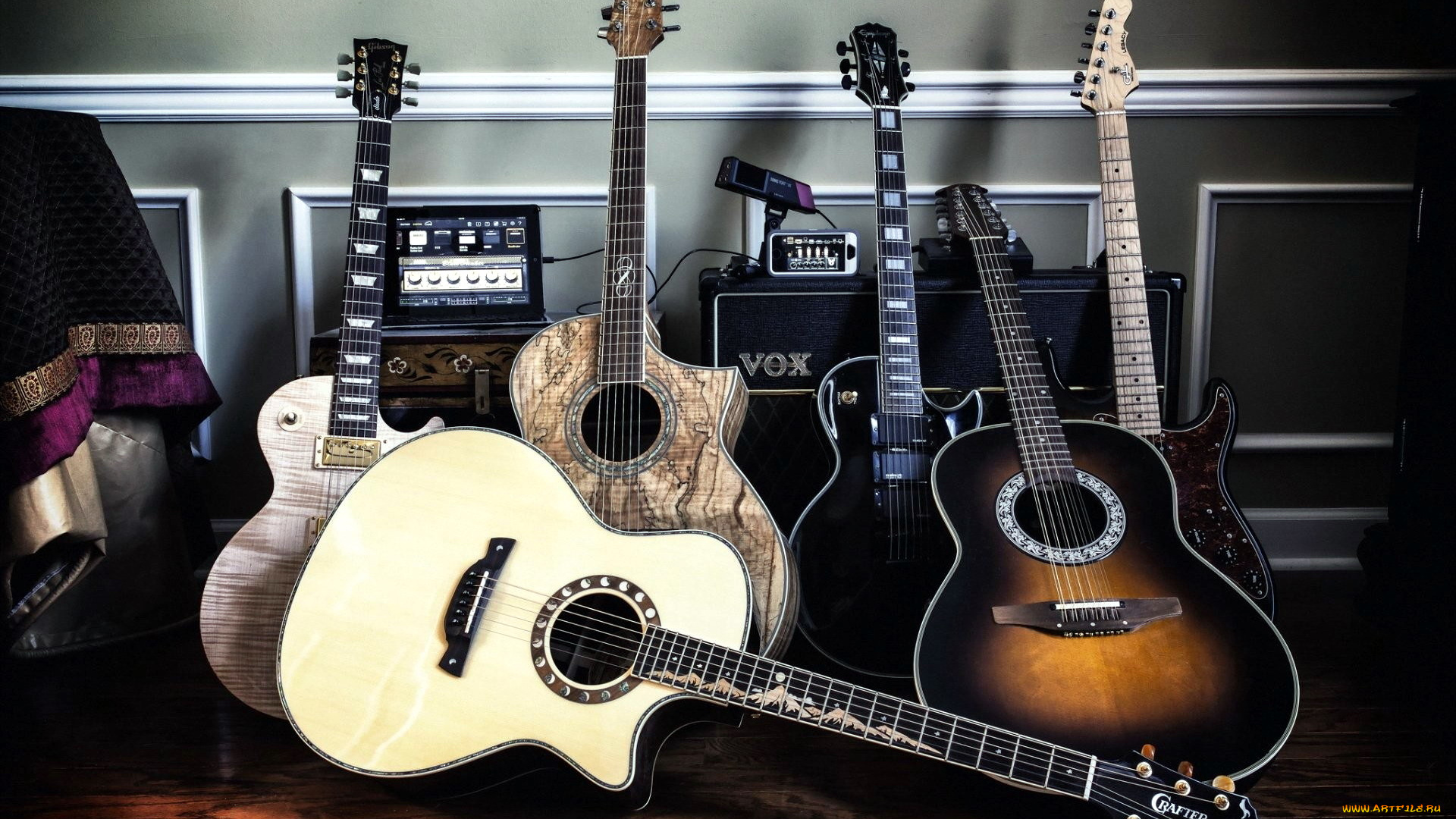 музыка, -музыкальные, инструменты, гитары