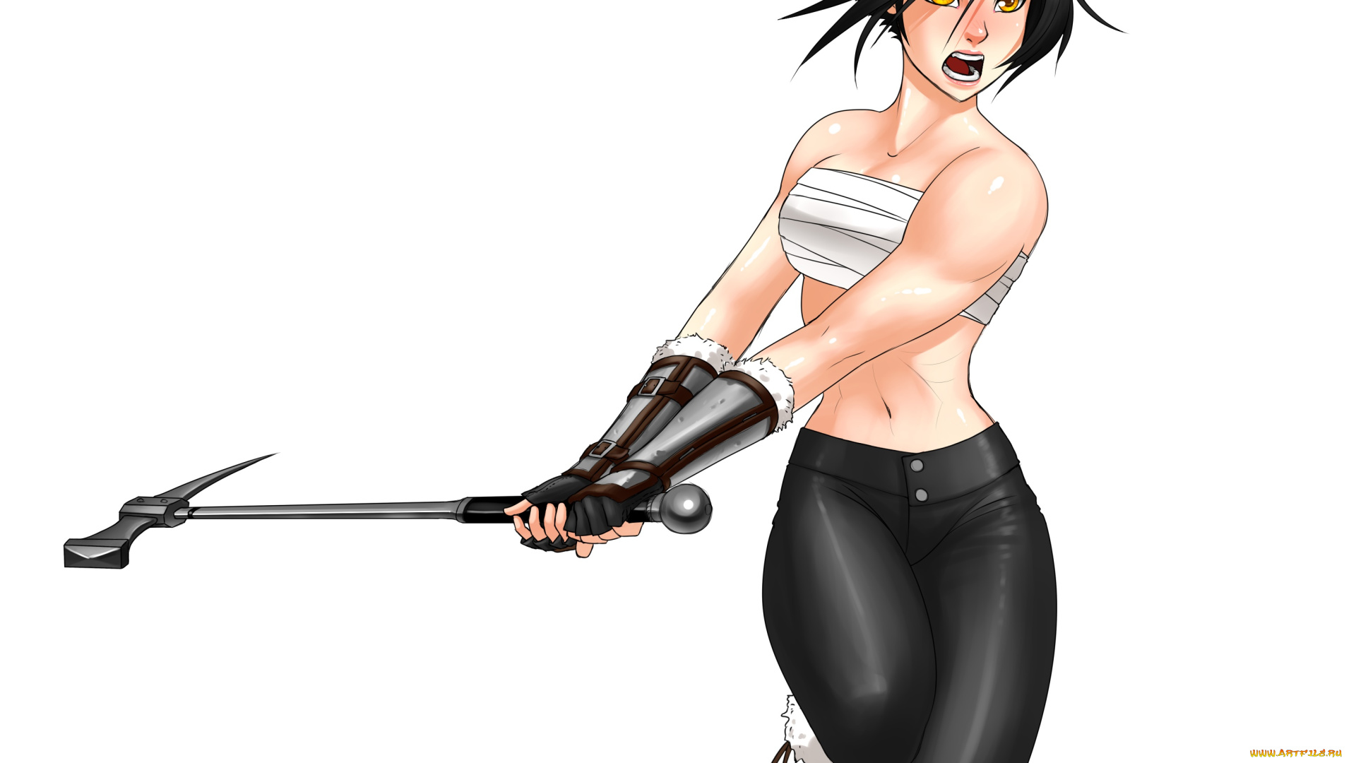 рисованное, люди, девушка, взгляд, фон