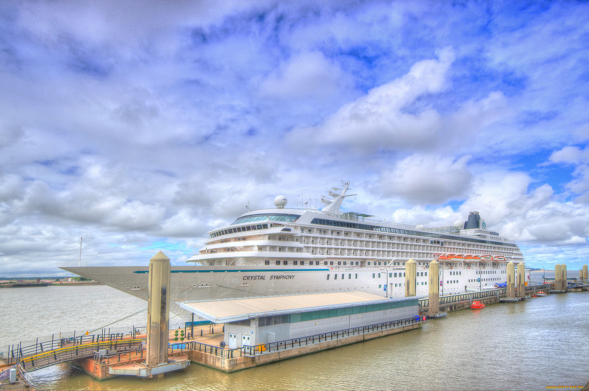 crystal, symphony, корабли, лайнеры, порт, круиз, лайнер