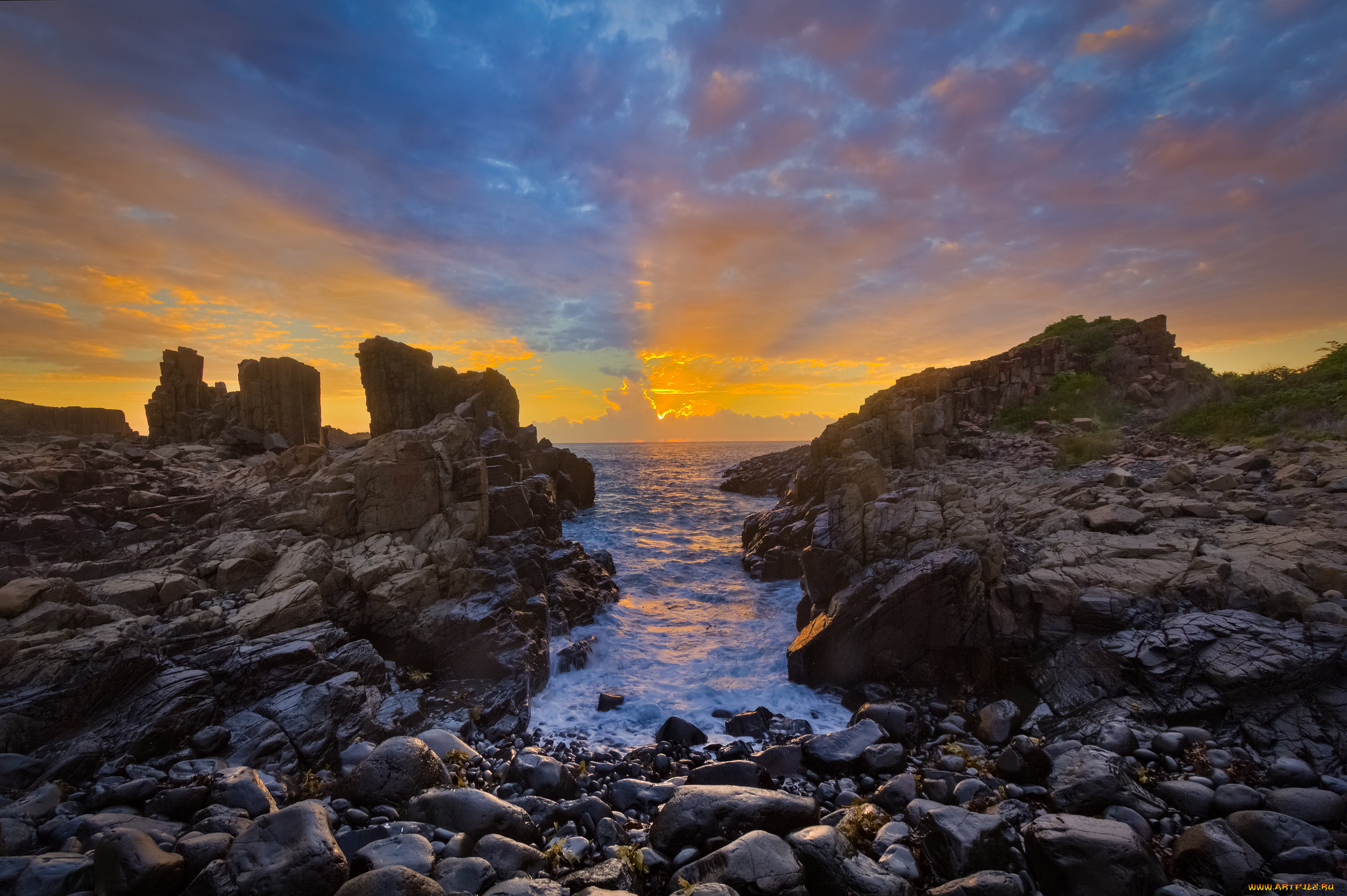 природа, побережье, берег, море