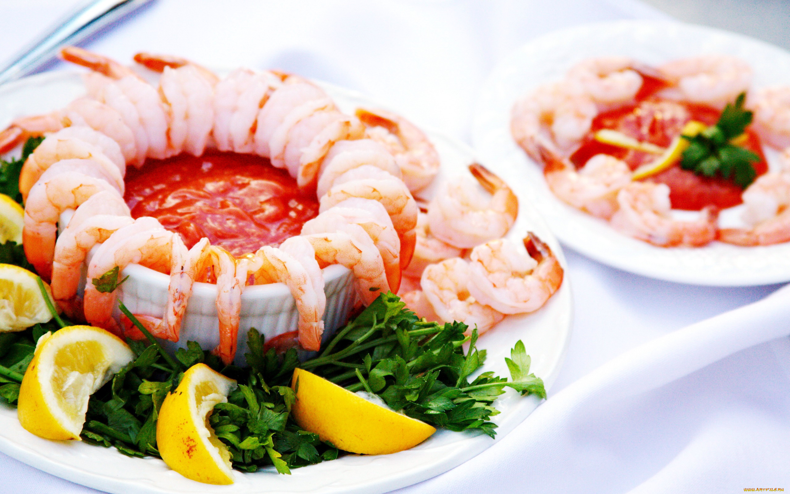 еда, рыбные, блюда, , с, морепродуктами, зелень, кетчуп, петрушка, креветки, лимон