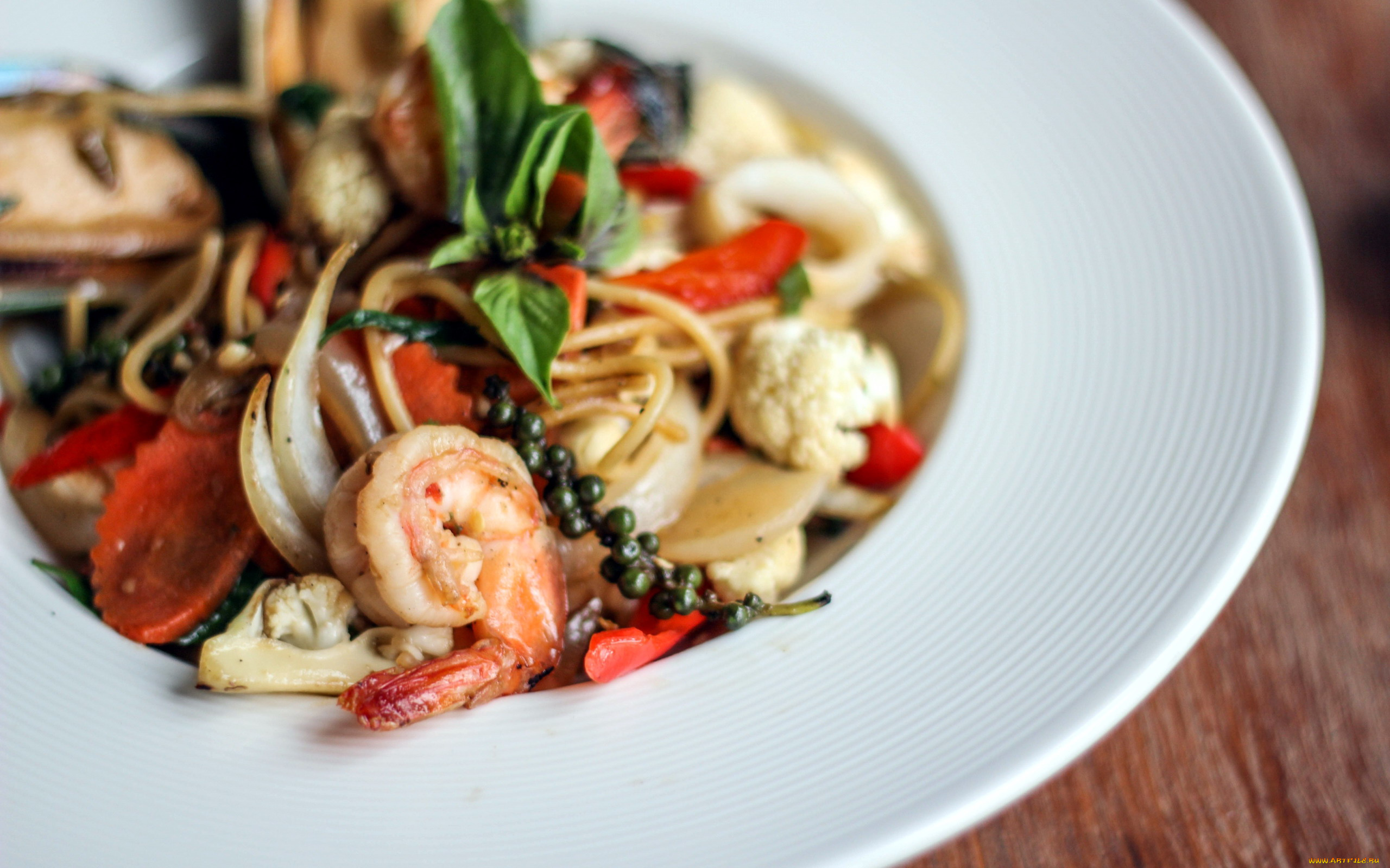 еда, салаты, , закуски, креветка, рыбный, салат, базилик