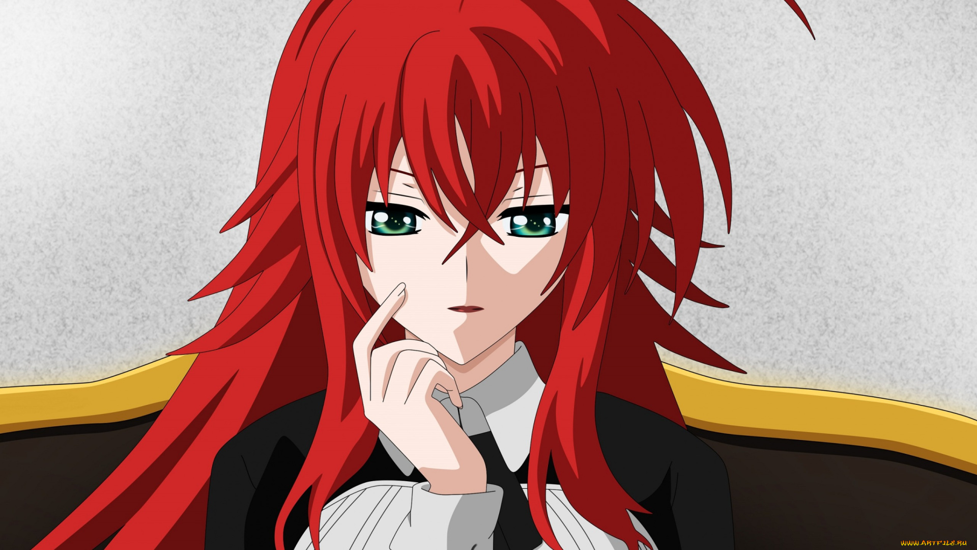 аниме, highschool, dxd, взгляд, девушка, фон