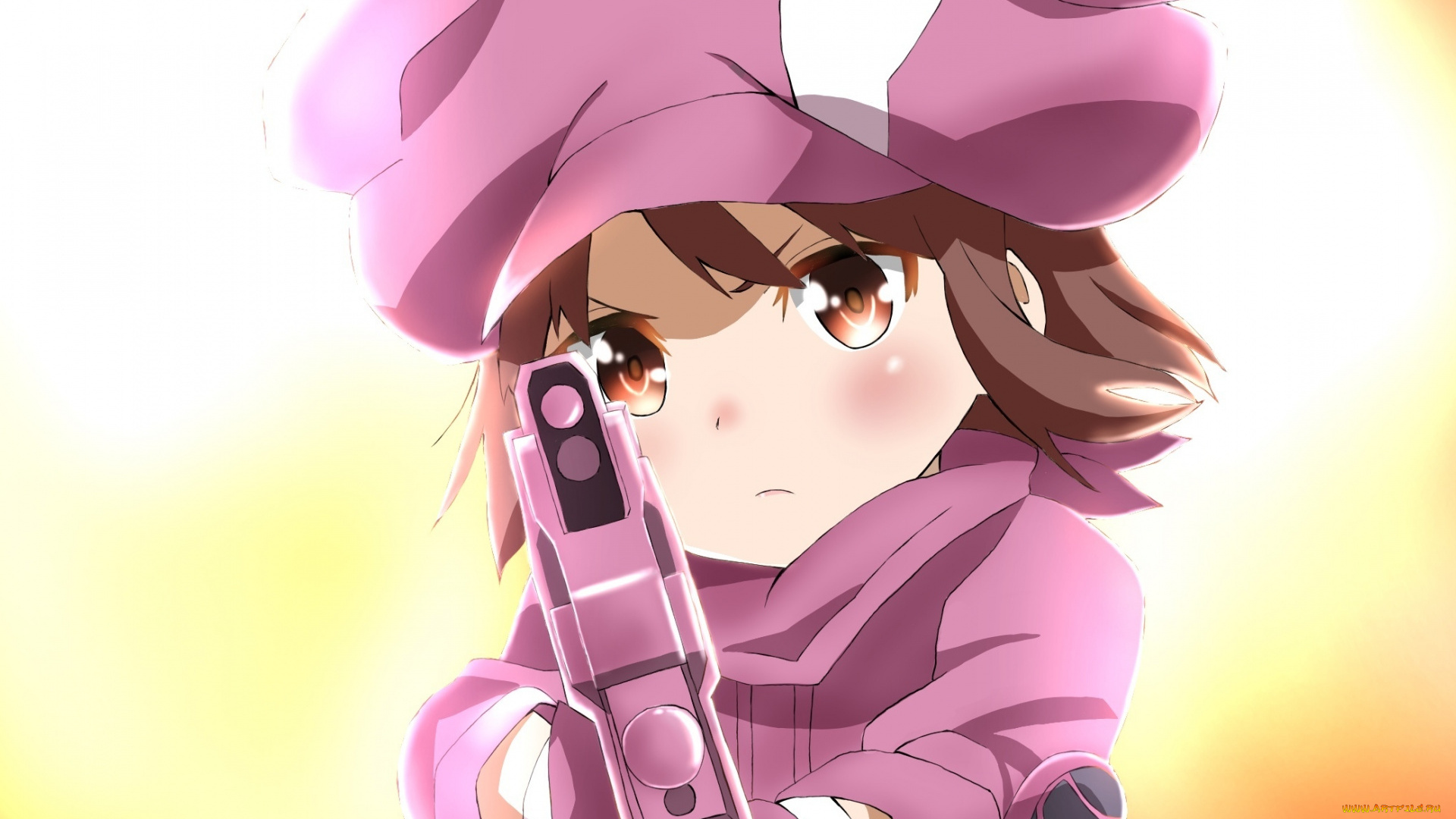 аниме, sword, art, online, взгляд, девушка, фон