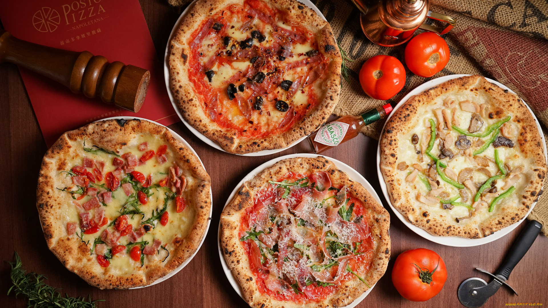 еда, пицца, снедь, помидоры, томаты