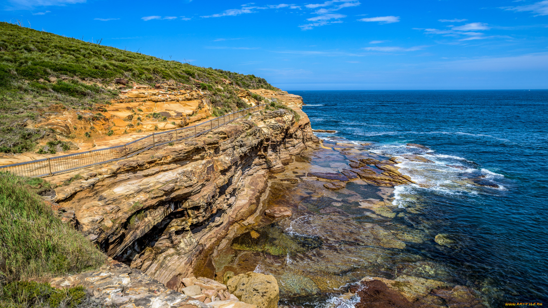 природа, побережье, простор