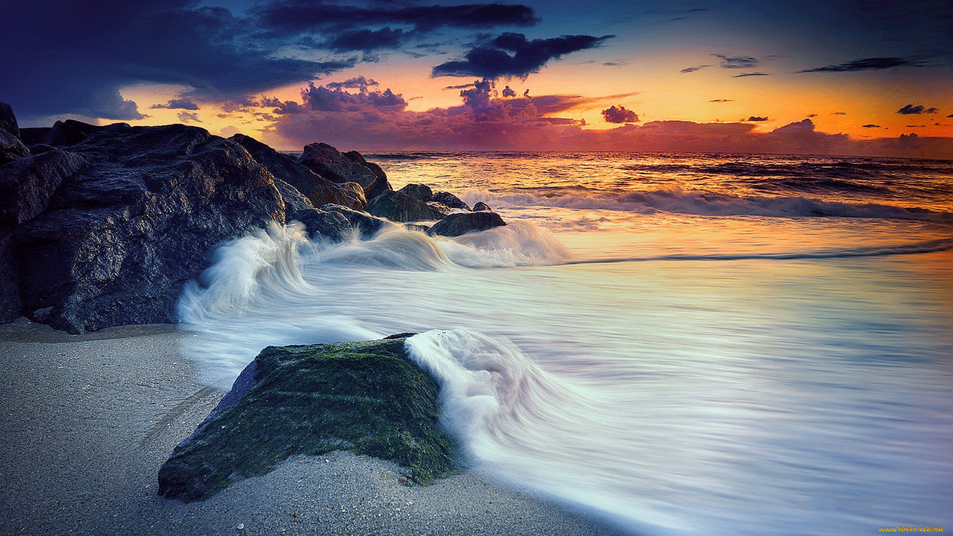 природа, побережье, простор