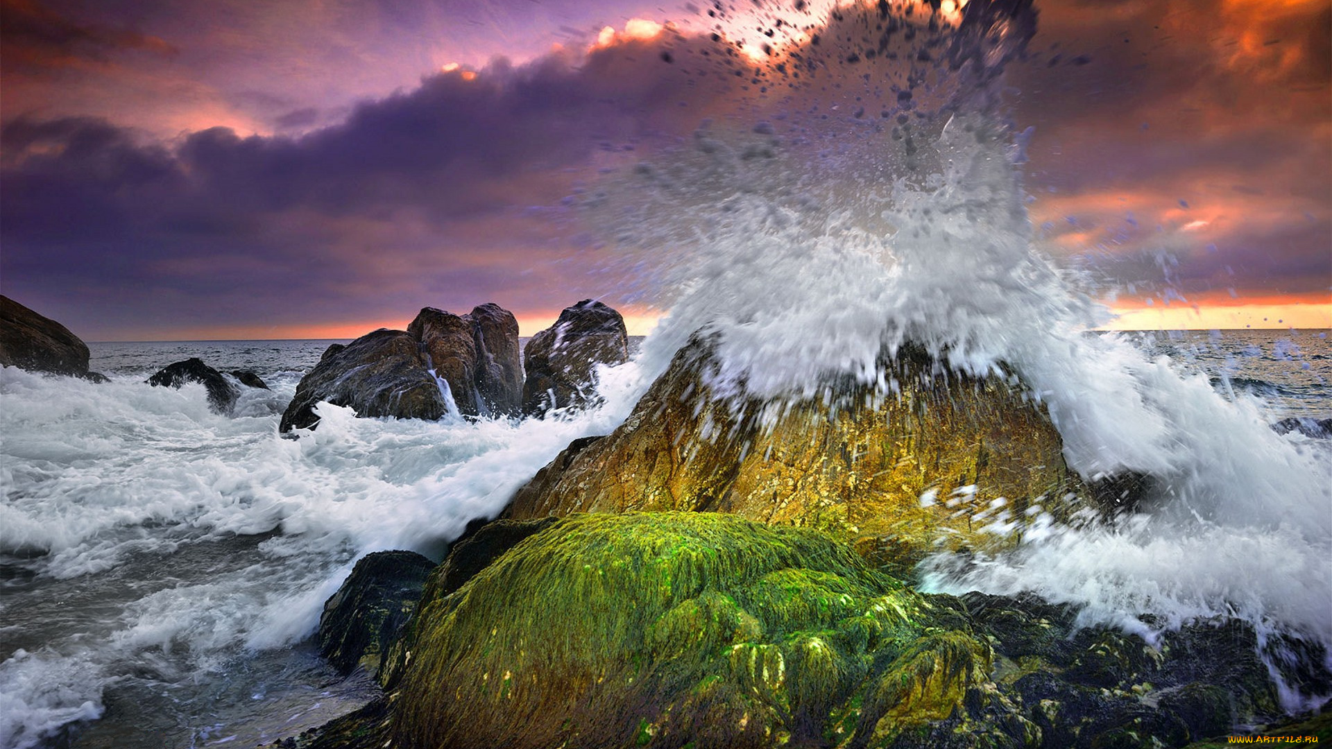 природа, побережье, простор