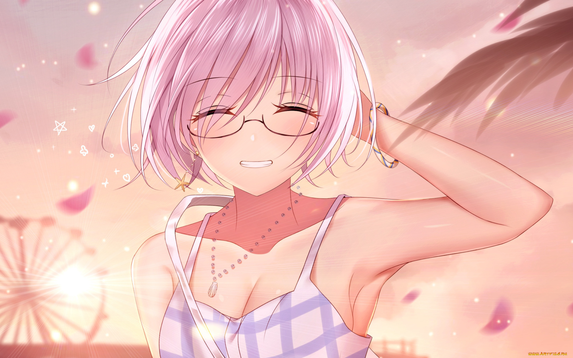 аниме, fate, stay, night, фон, взгляд, девушка