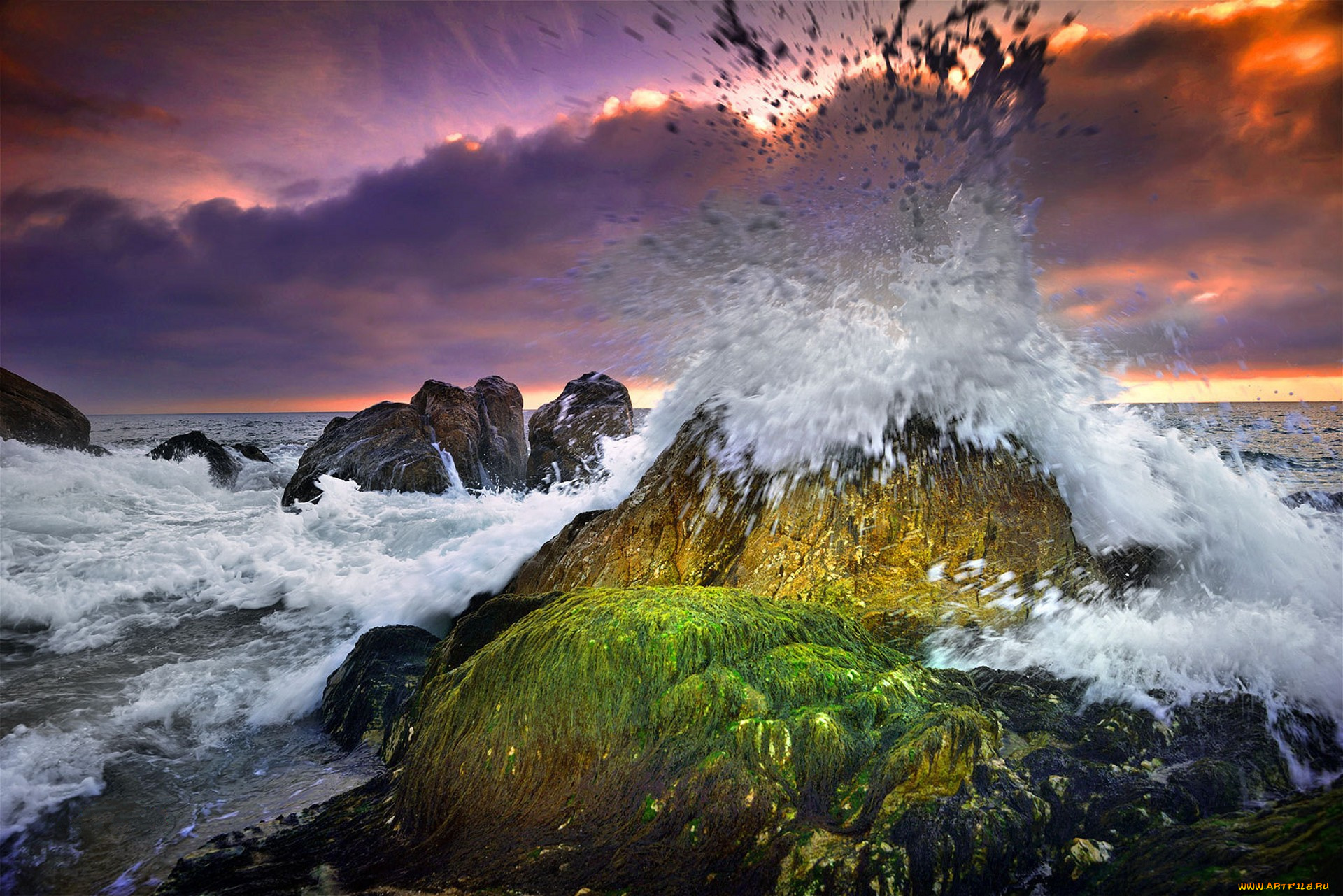 природа, побережье, простор