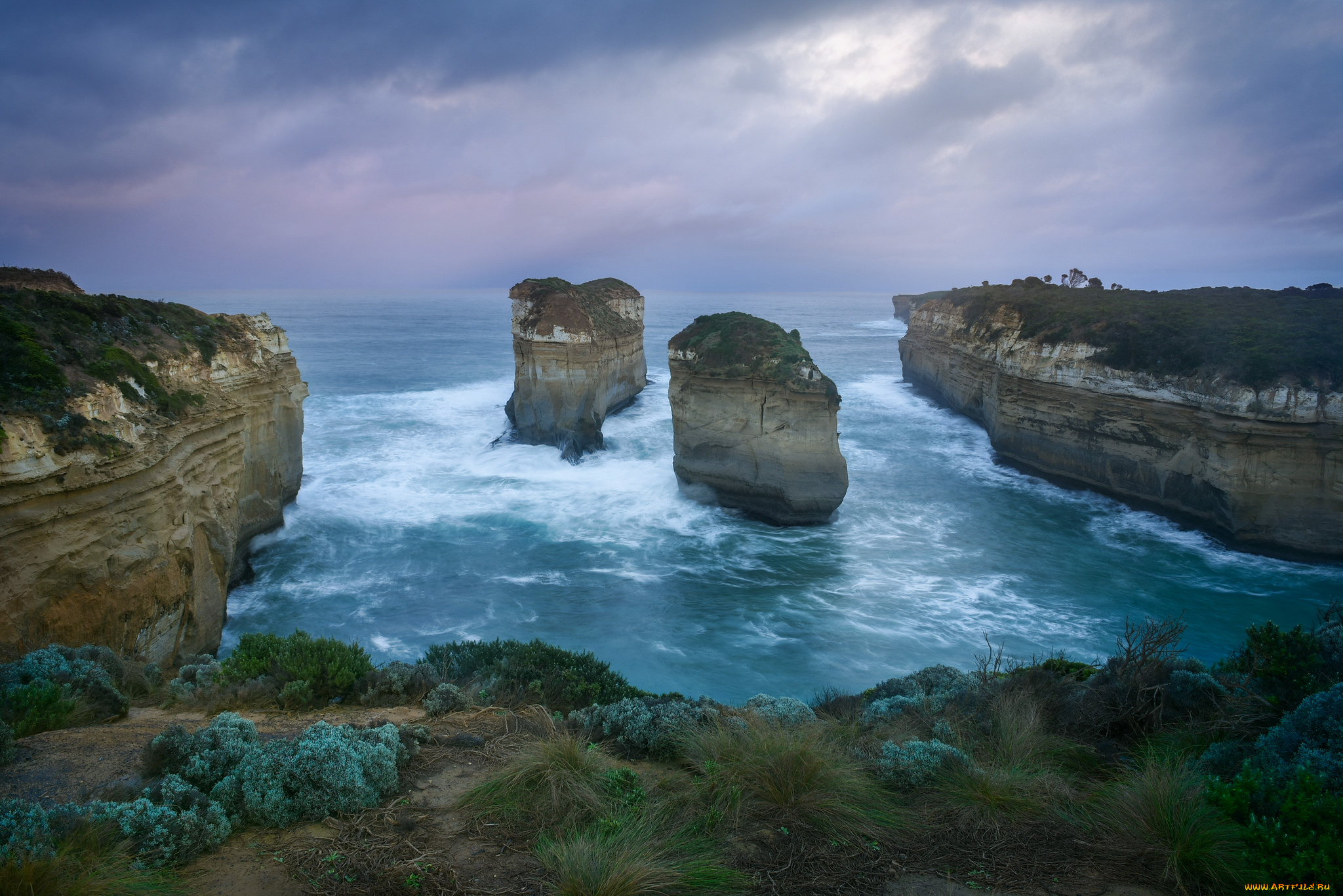природа, побережье, простор
