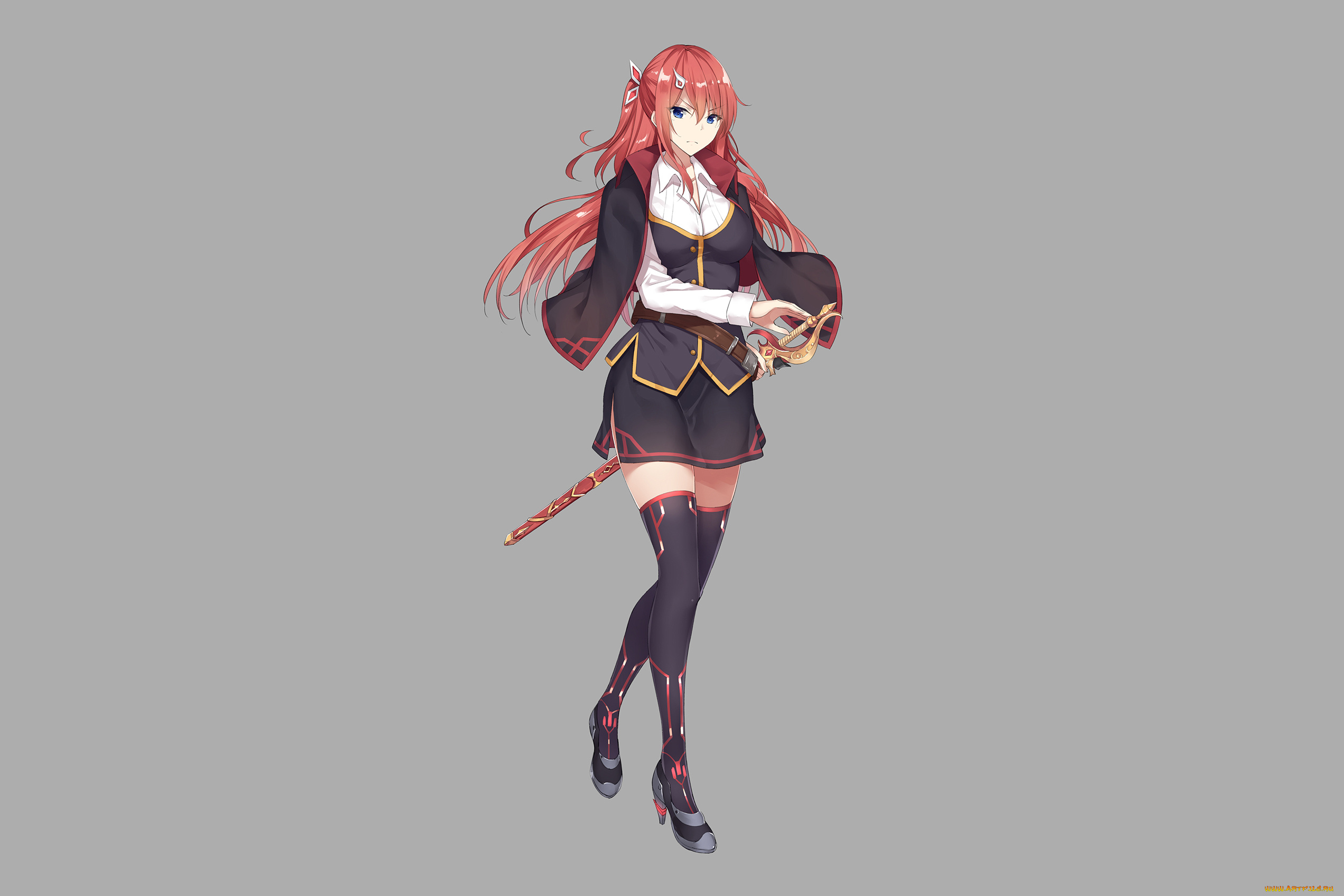 аниме, unknown, , другое, , девушка, взгляд, фон