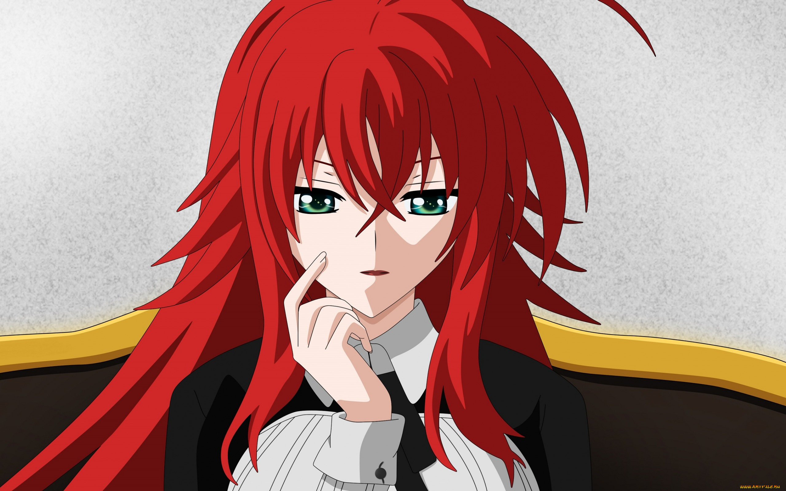 аниме, highschool, dxd, взгляд, девушка, фон