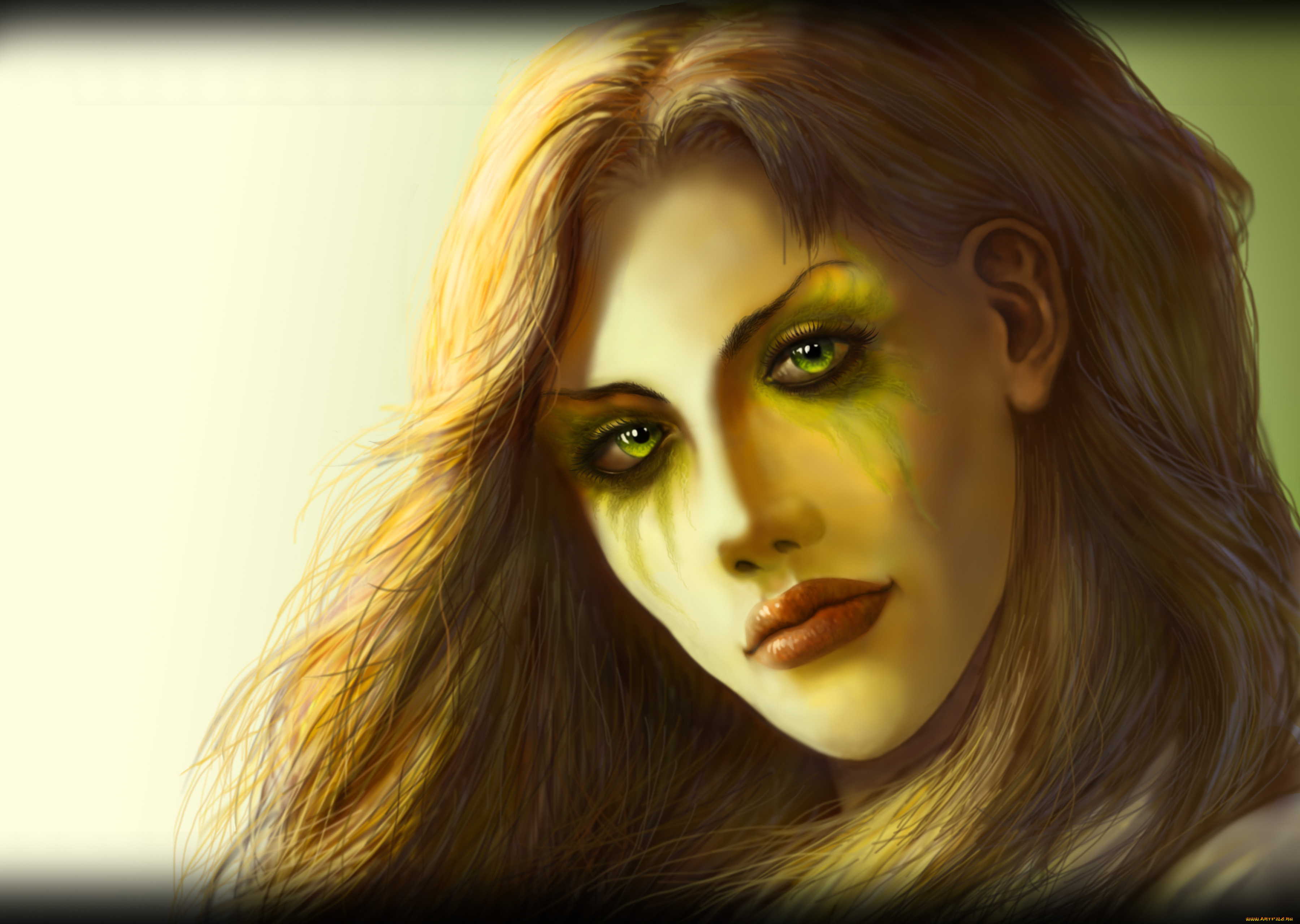 фэнтези, девушки, девушка, фон, взгляд, макияж