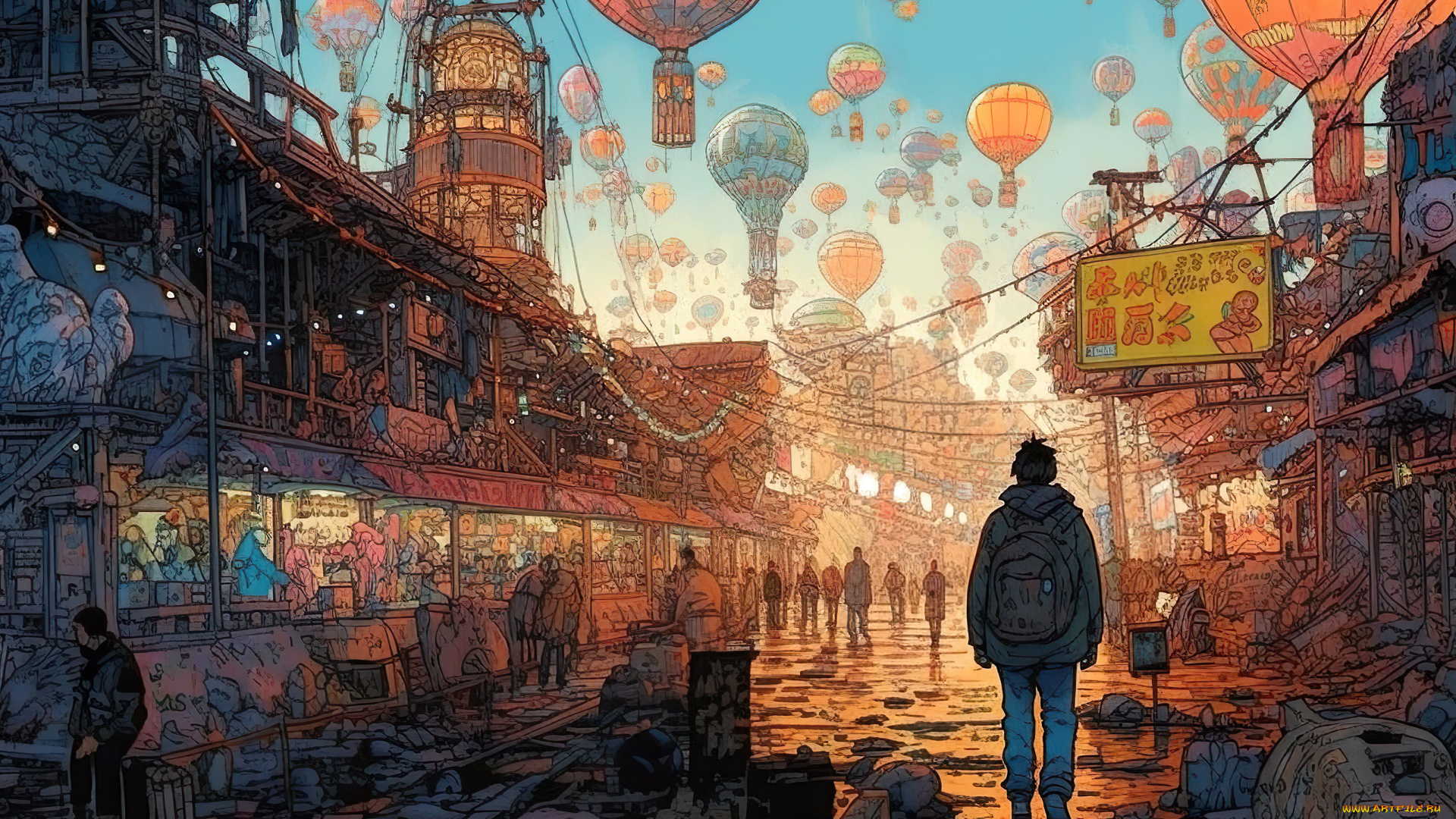 аниме, город, , улицы, , интерьер, , здания