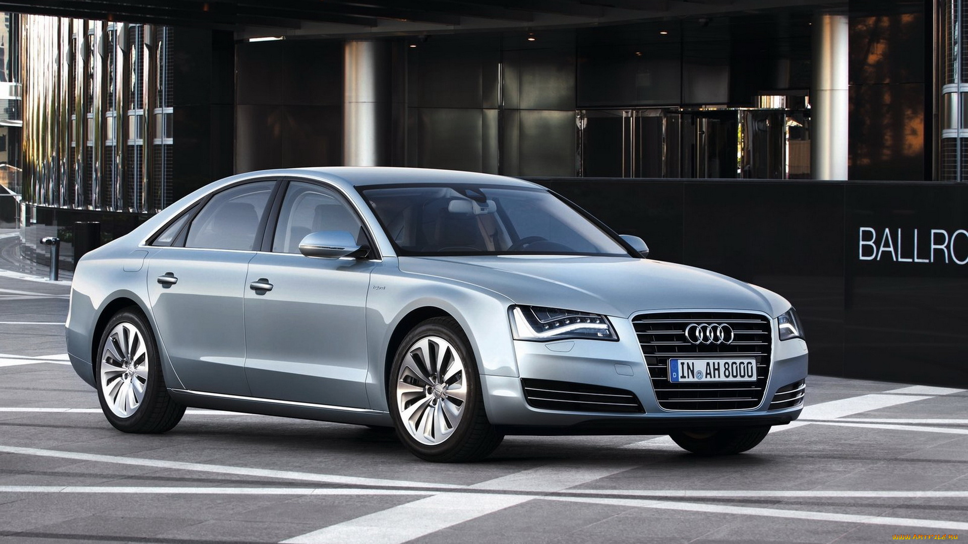 audi, a8, hybrid, автомобили, audi, голубой, здание, улица