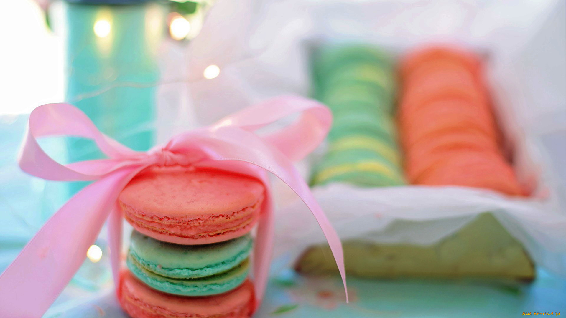 еда, макаруны, печенье, лакомство, ассорти