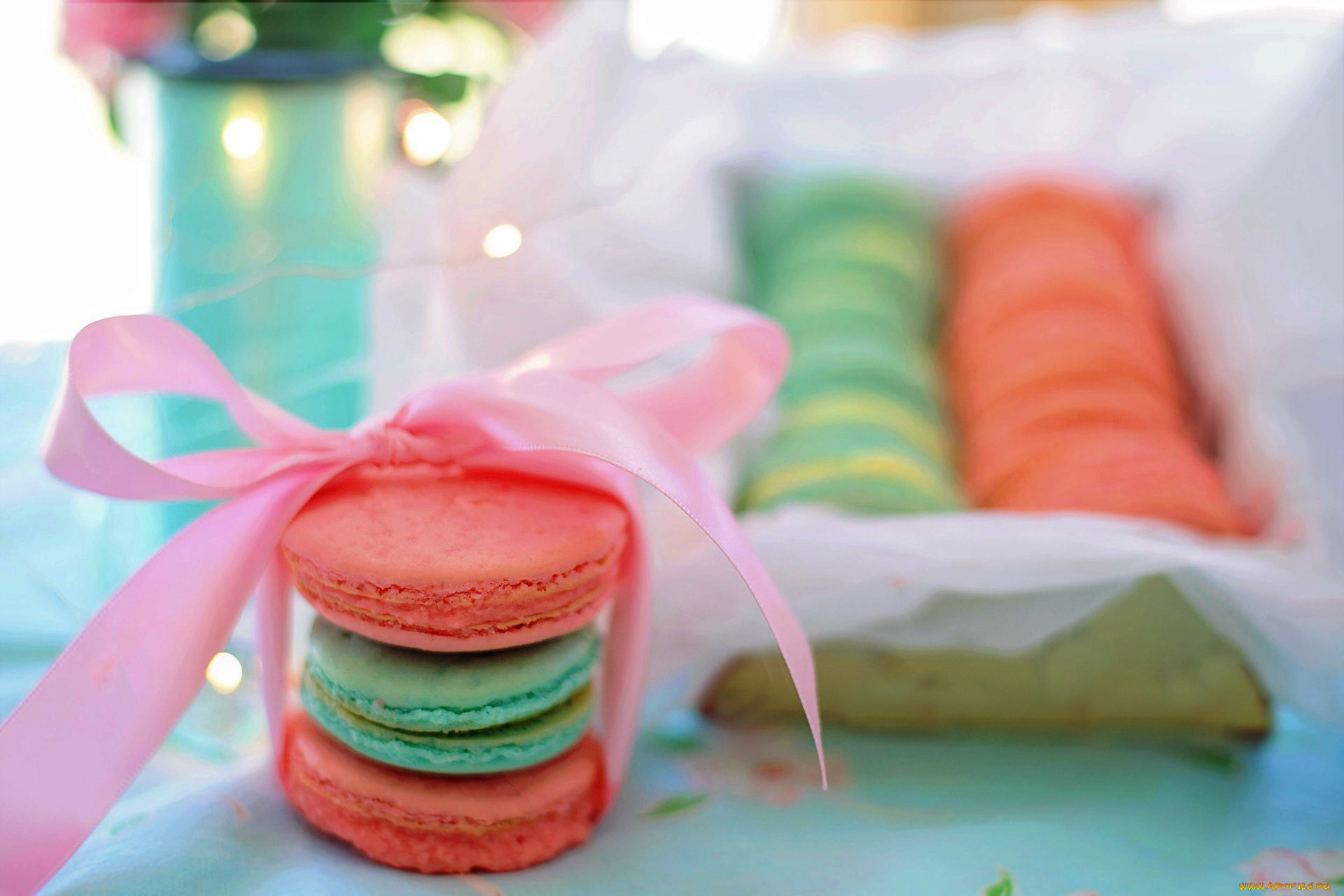 еда, макаруны, печенье, лакомство, ассорти