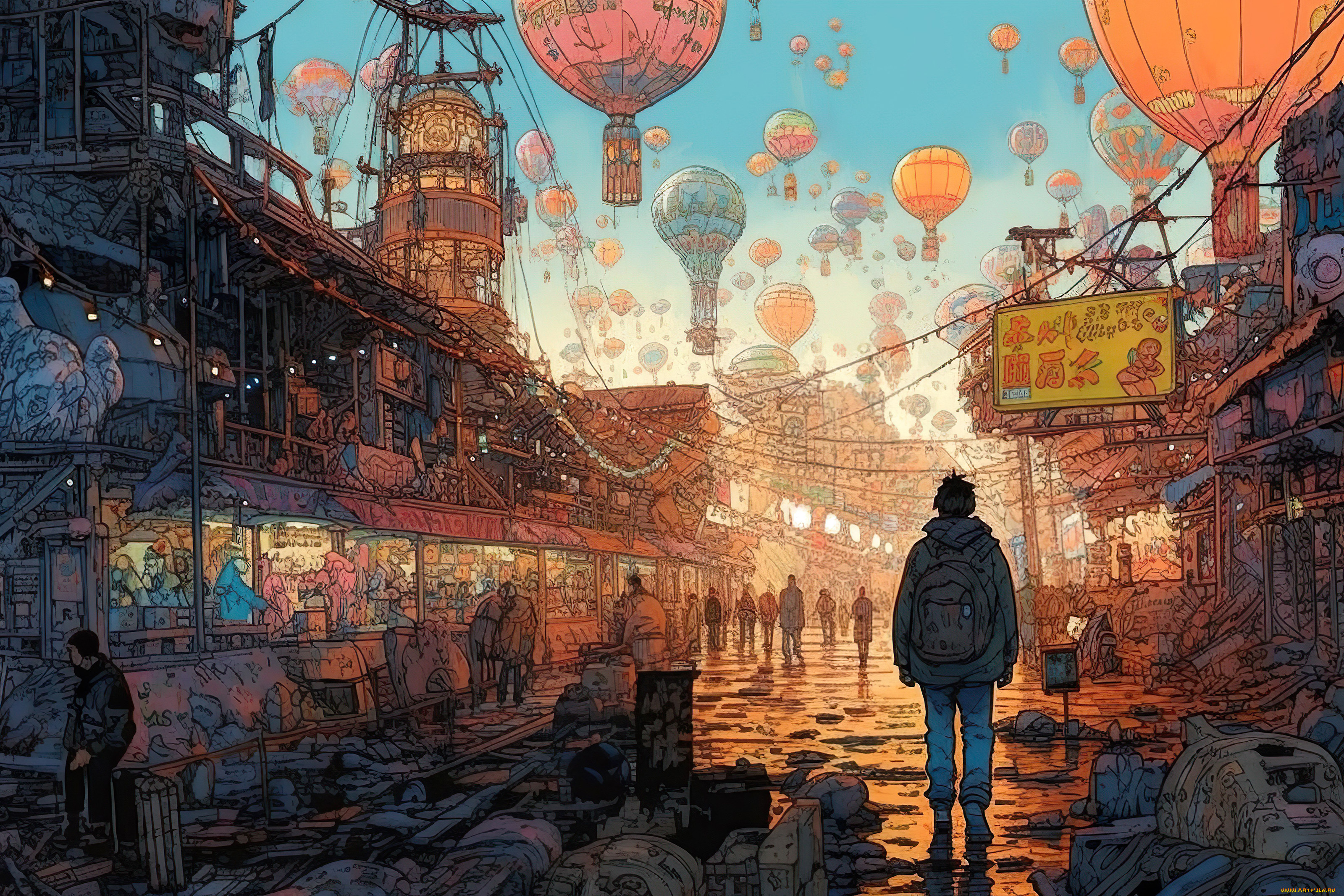 аниме, город, , улицы, , интерьер, , здания