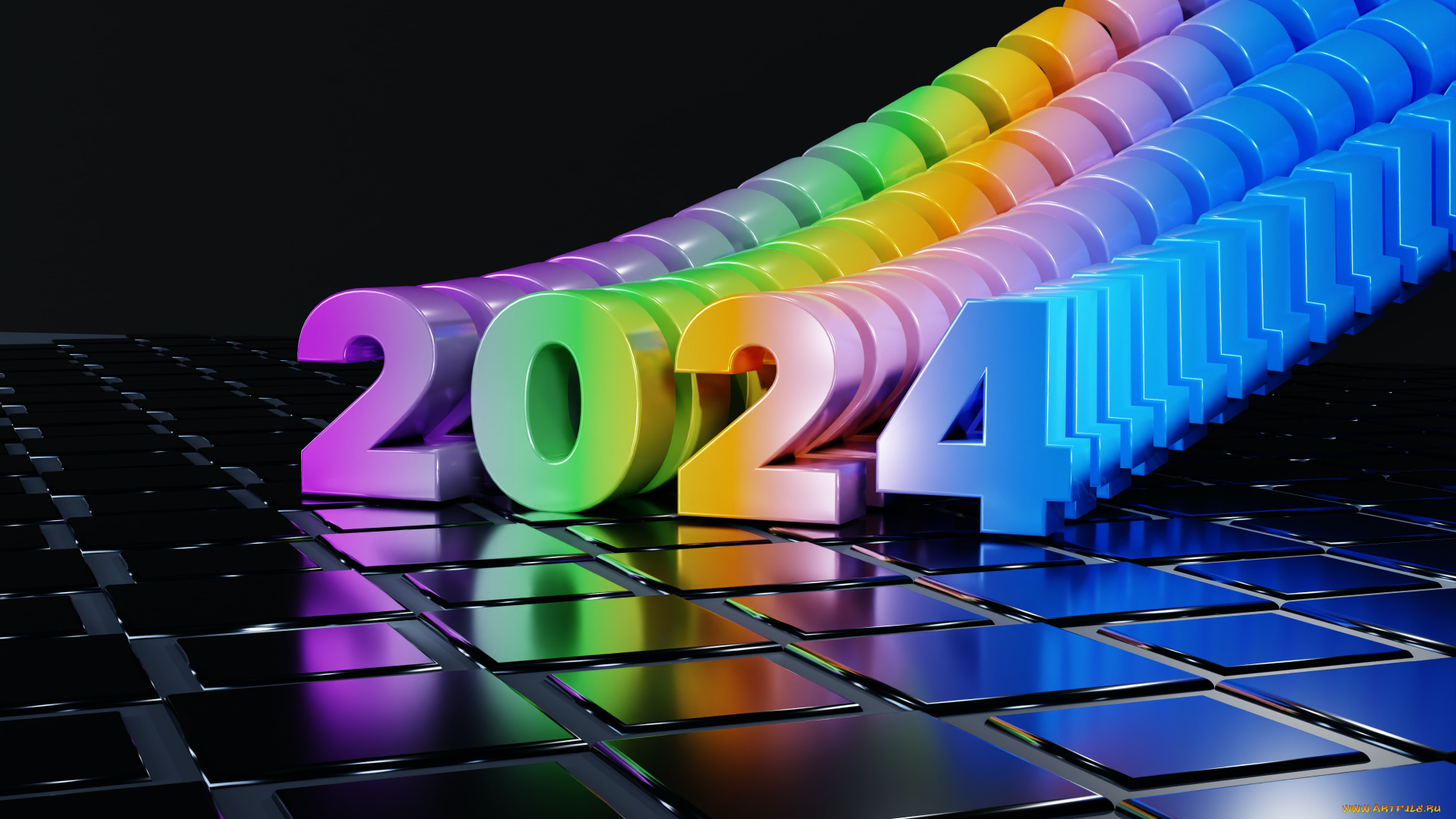 3д, графика, другое, , other, цифры, цвета, плитки