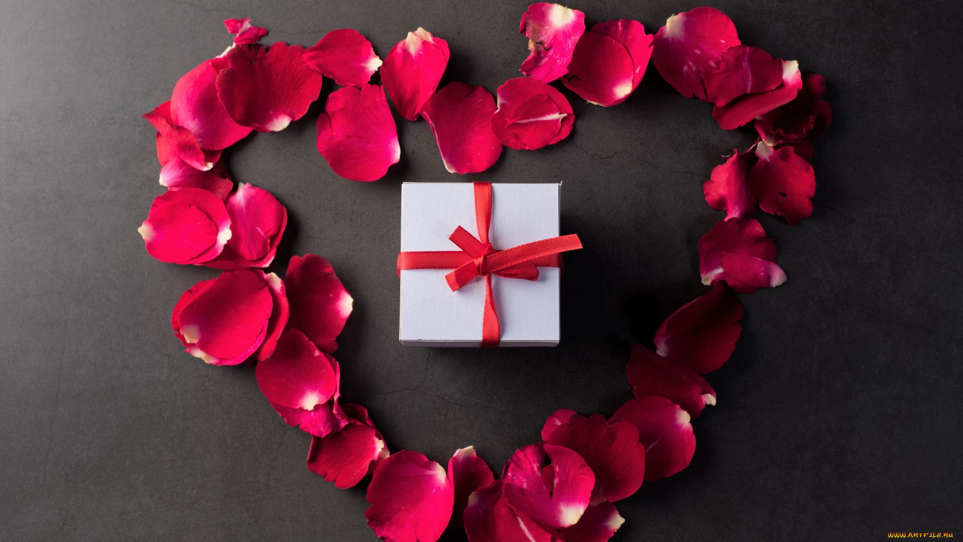 праздничные, день, святого, валентина, , сердечки, , любовь, подарок, лепестки, сердечко
